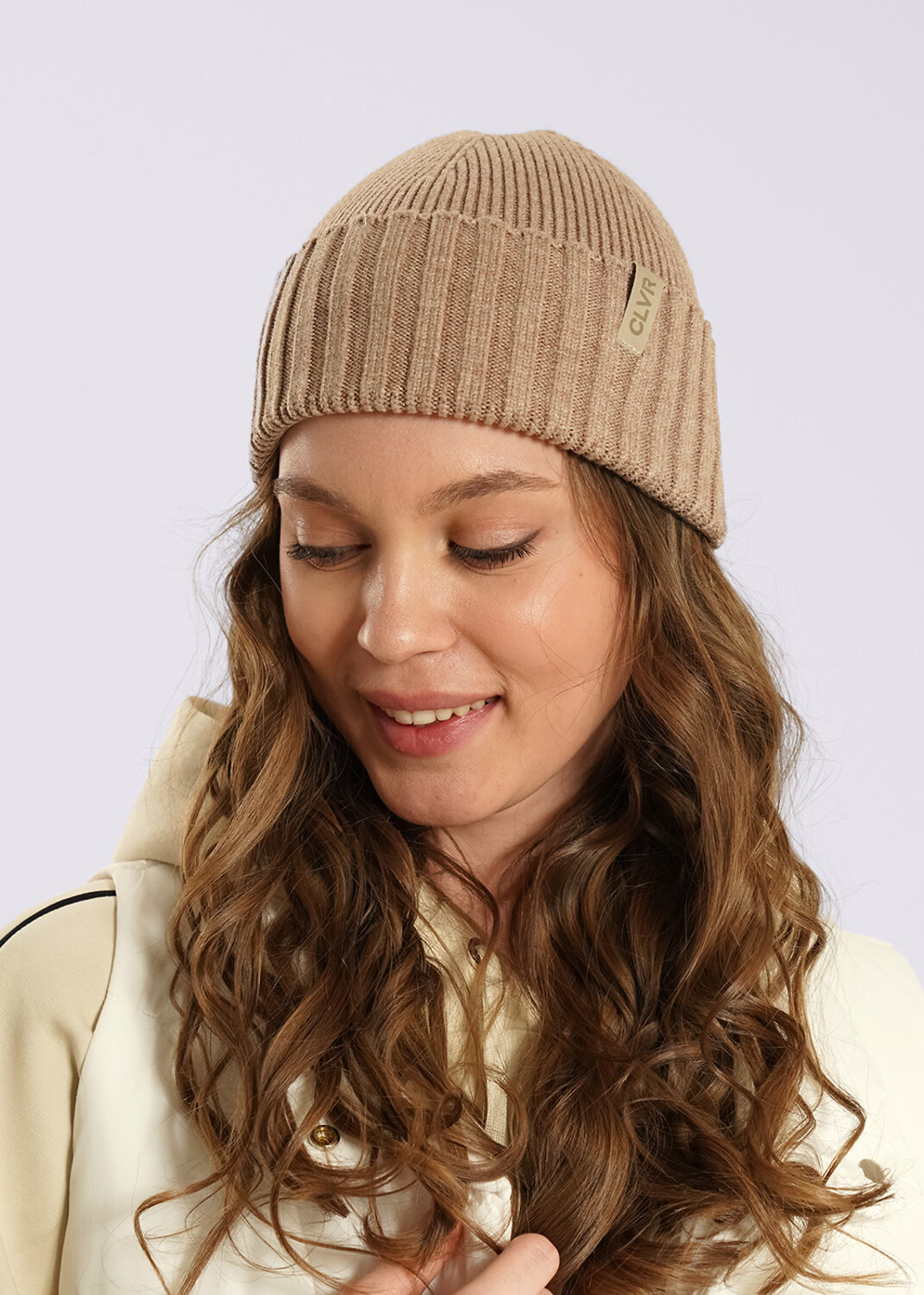 CLEVER Шапка 585910 564656вн меланж бежевый