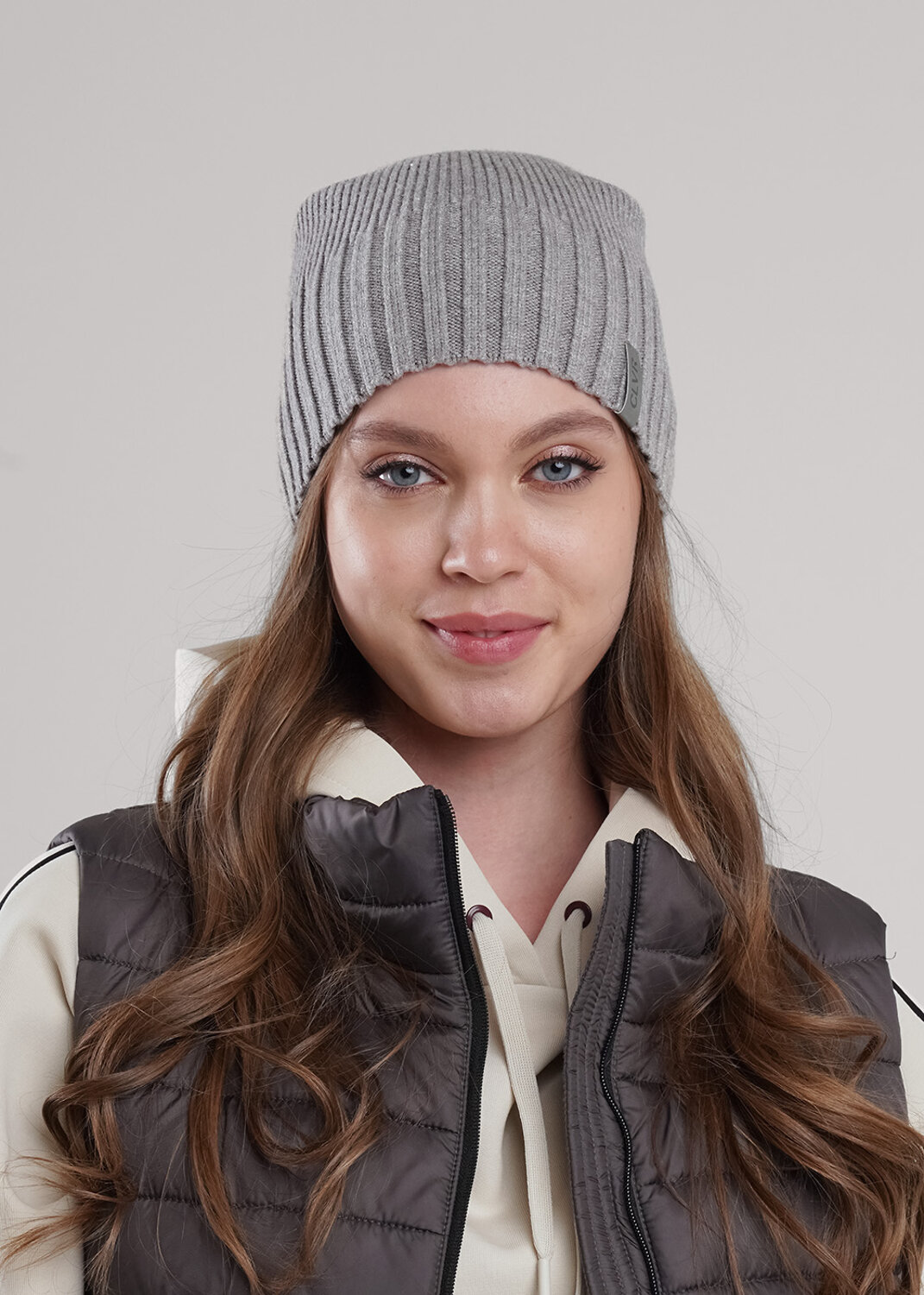 CLEVER Шапка 585911 564656вн меланж серый