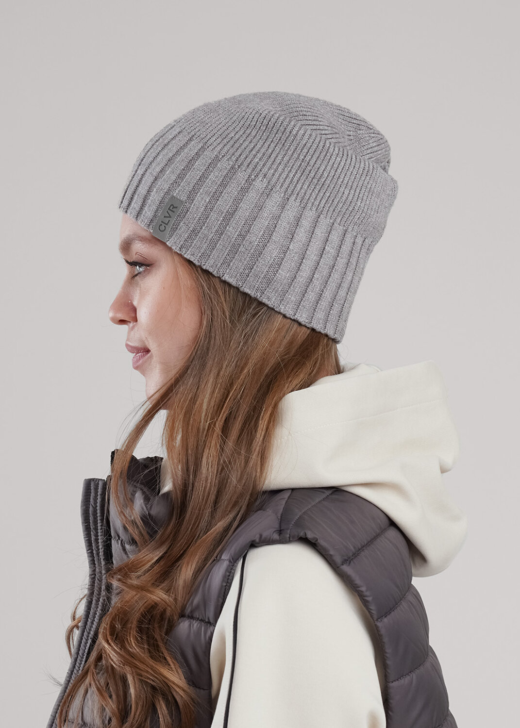 CLEVER Шапка 585911 564656вн меланж серый
