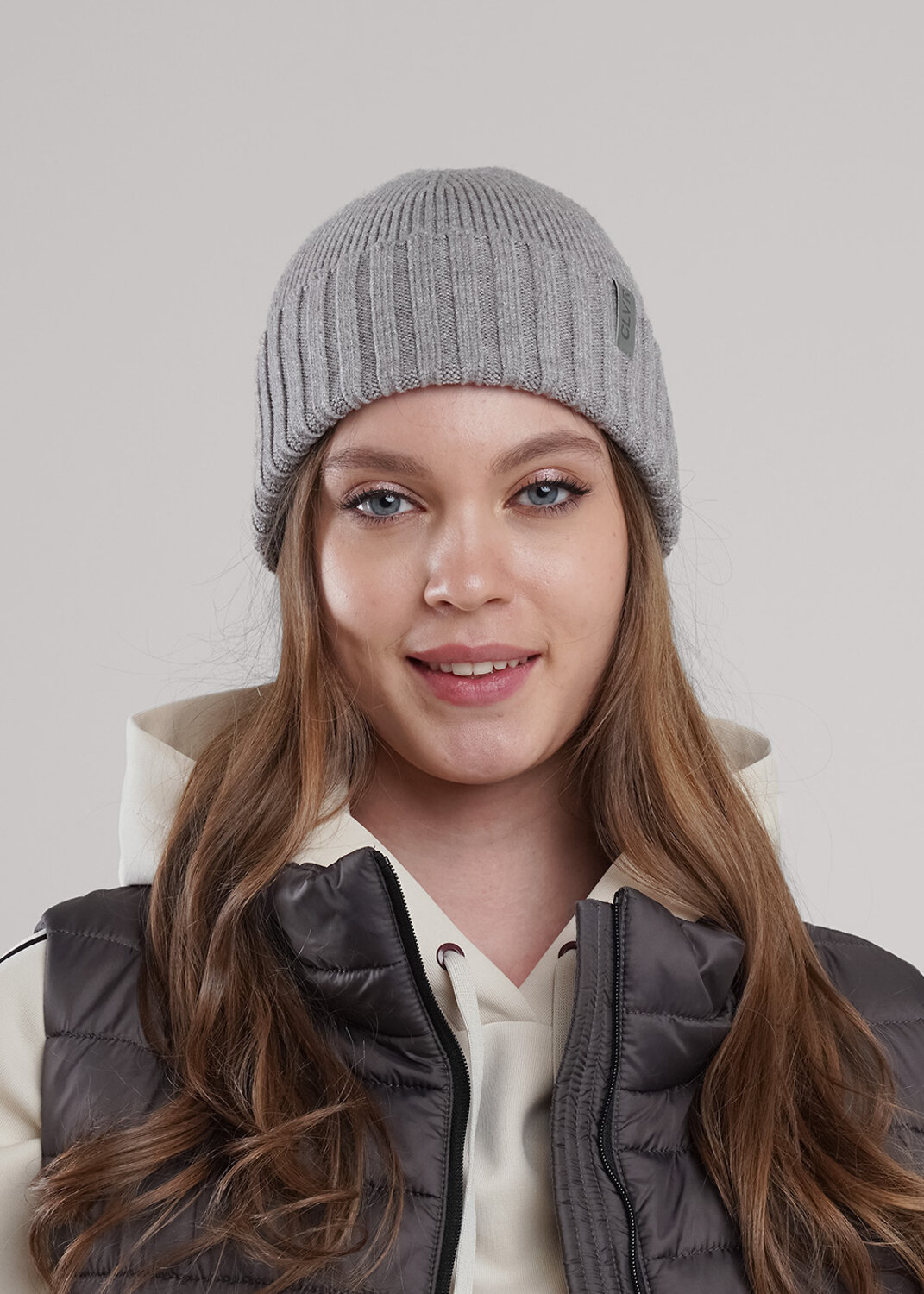 CLEVER Шапка 585911 564656вн меланж серый