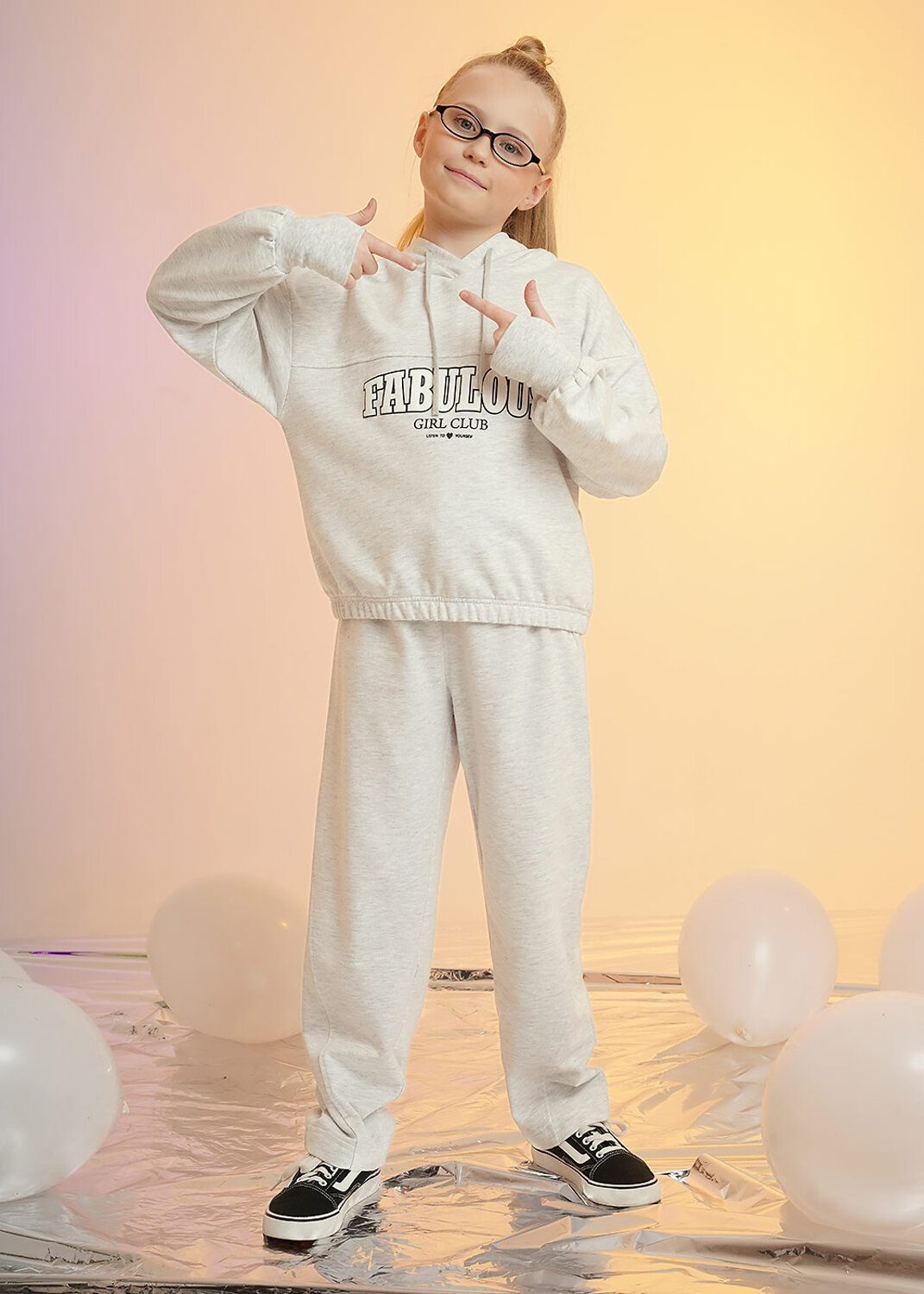 CLEVER Брюки 586018 867334/13а мел меланж св.серый