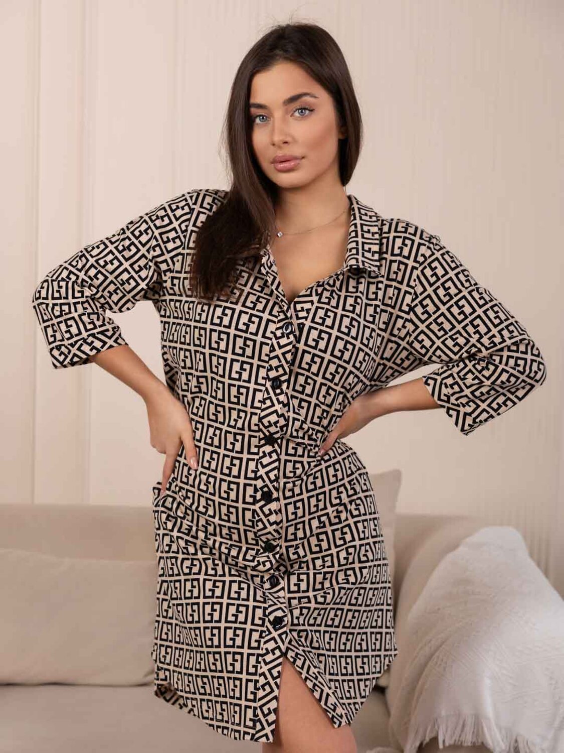 Текс-плюс Халат 586059 00-00246877 Бежевый,черный