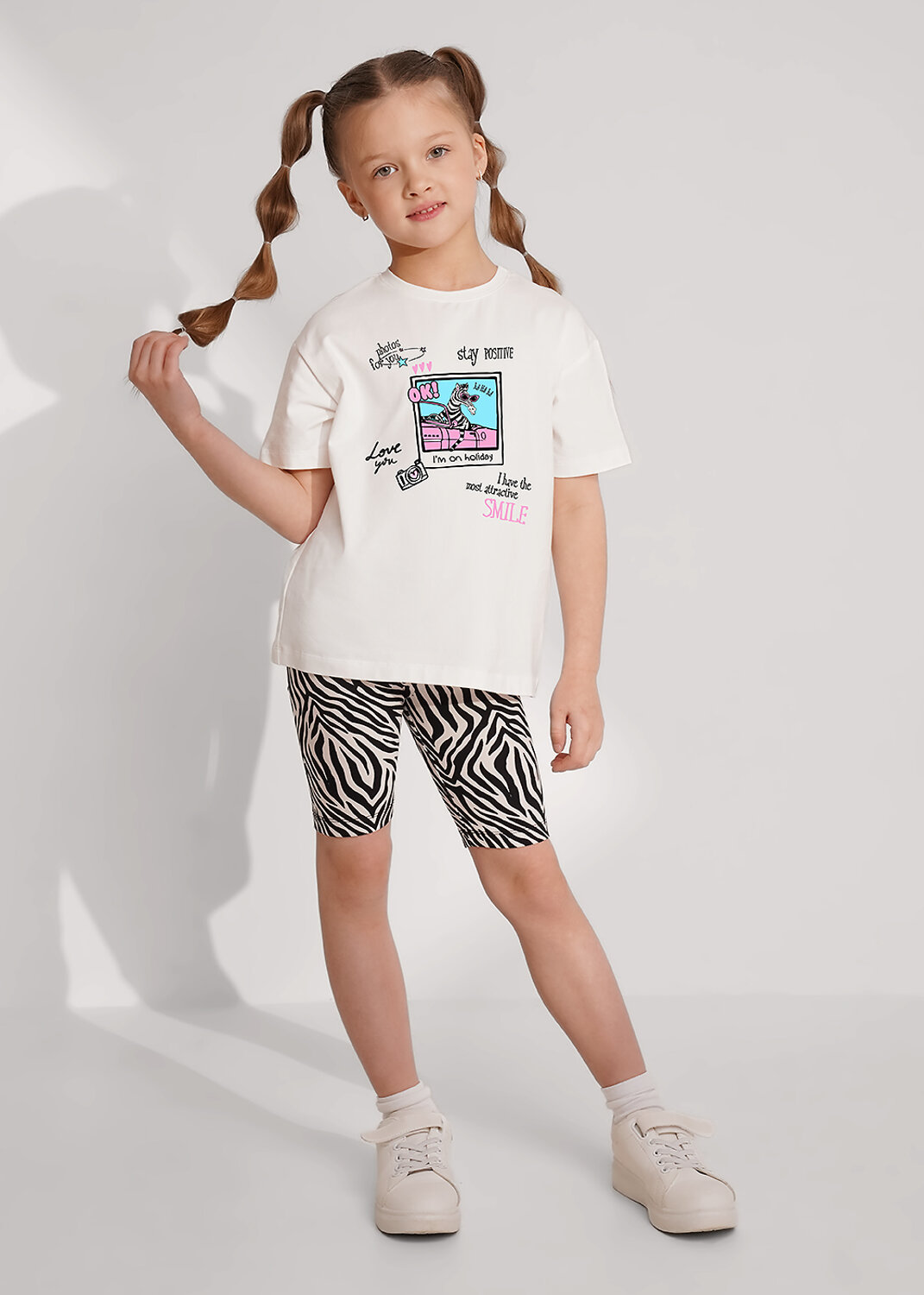 CLEVER Бриджи 586099 905512гн белый/чёрный