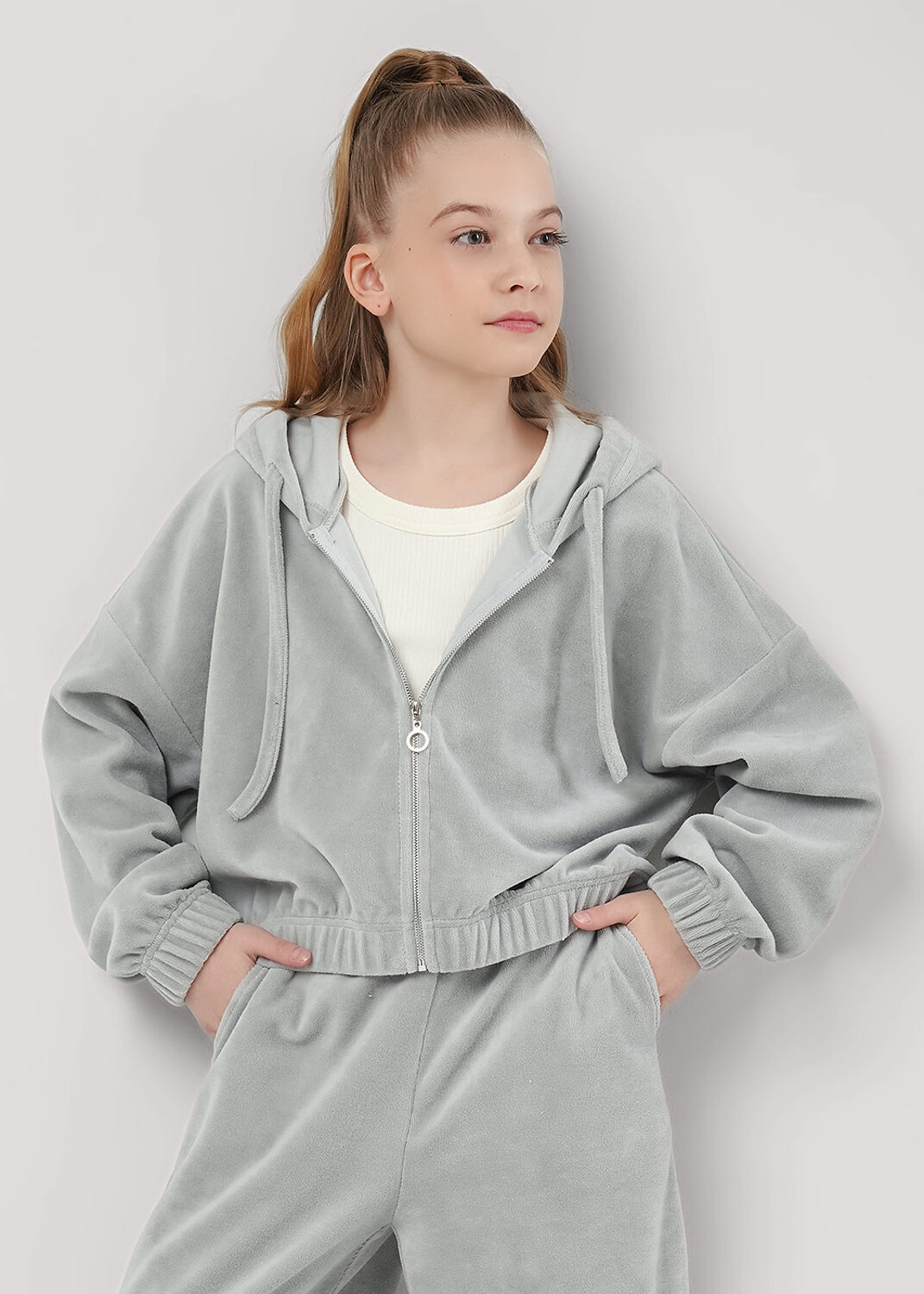 CLEVER Куртка 586118 867340ю св.серый