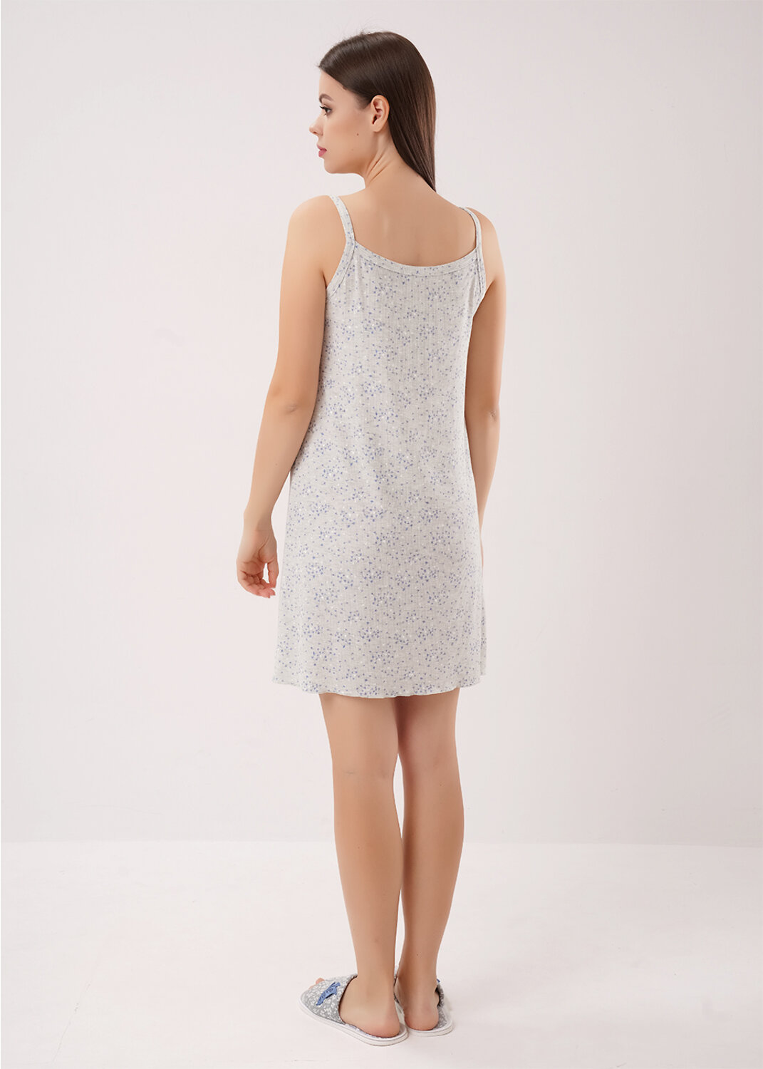 CLEVER Сорочка 586157 LS26-1226 меланж св.серый/св.голубой