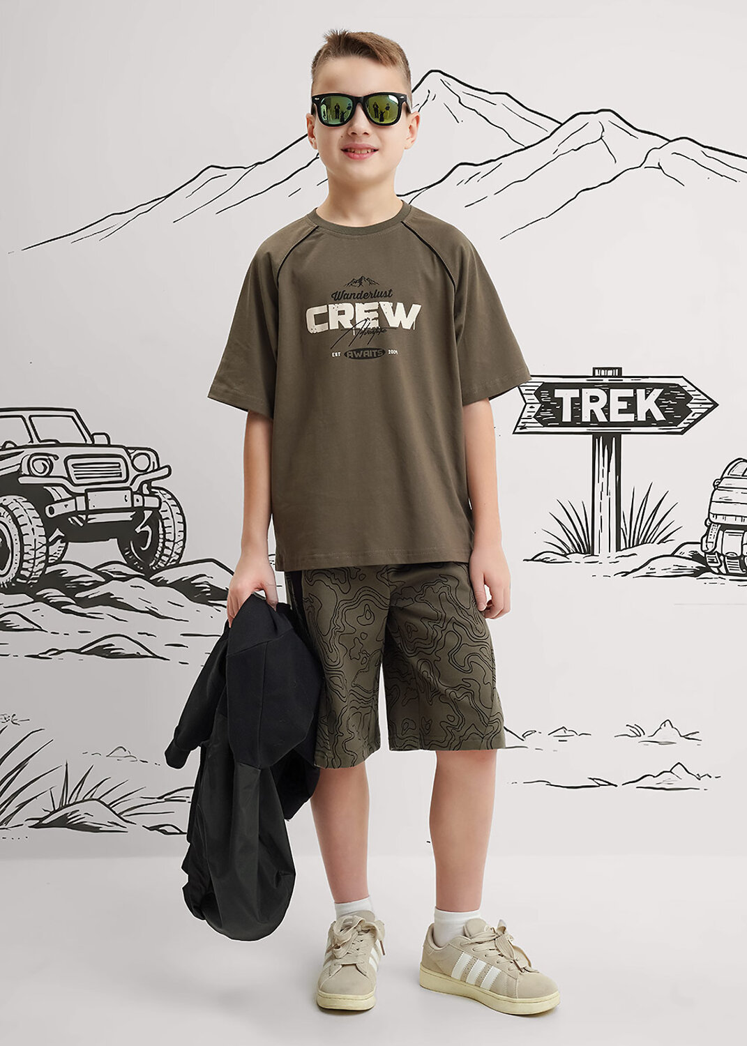 CLEVER Шорты 586164 867328/12ан т.хаки/чёрный