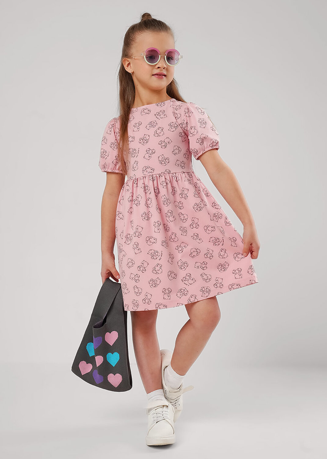 CLEVER Платье 586167 866903гн св.розовый/чёрный