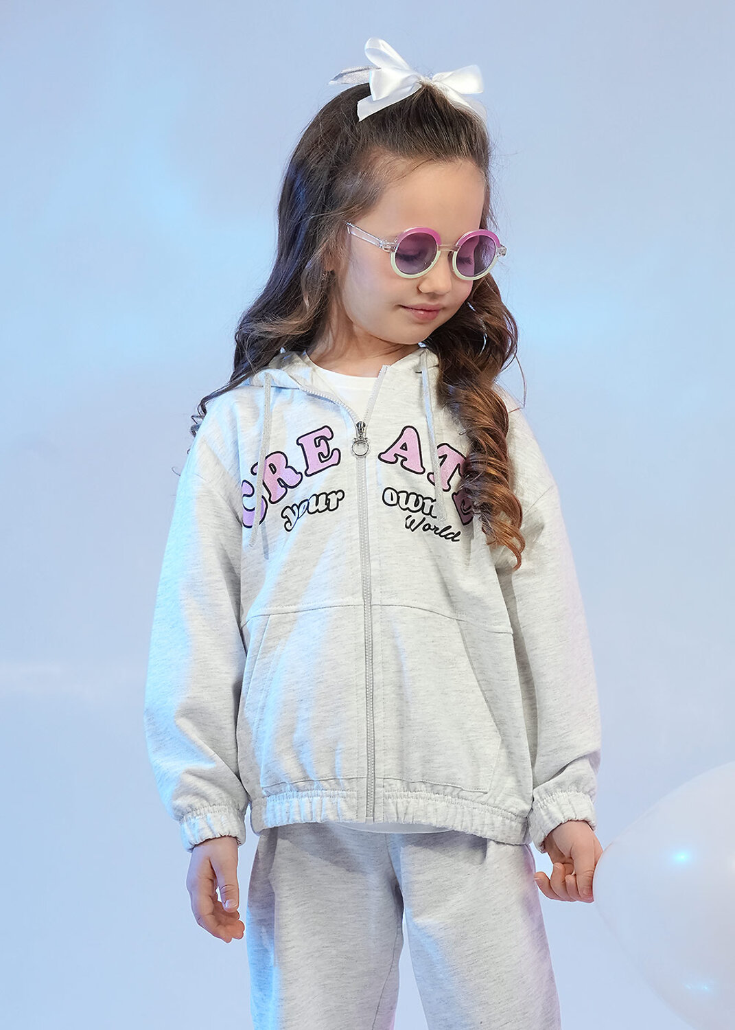 CLEVER Куртка 586208 867350/13ап_п меланж св.серый