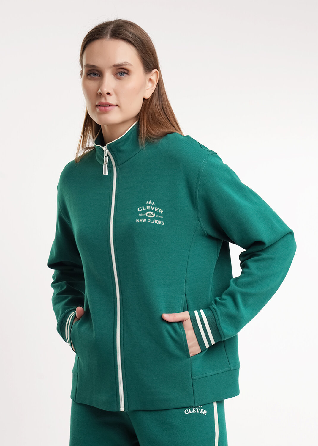 CLEVER Куртка 586219 LJ26-100/1 т.зелёный