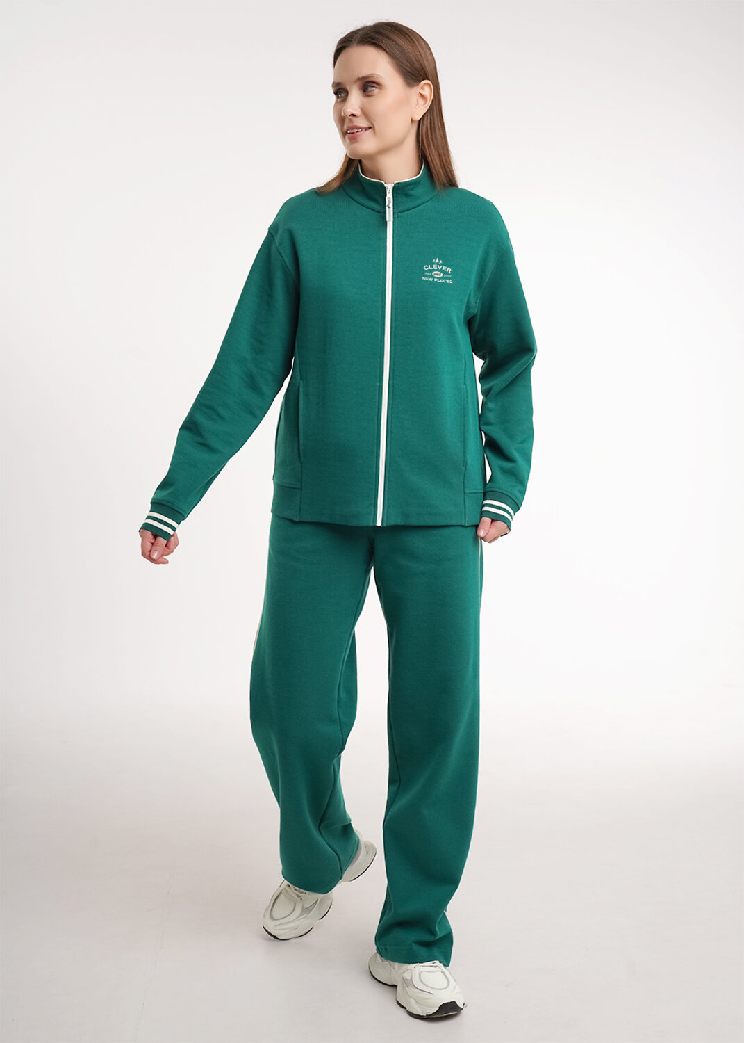 CLEVER Куртка 586219 LJ26-100/1 т.зелёный