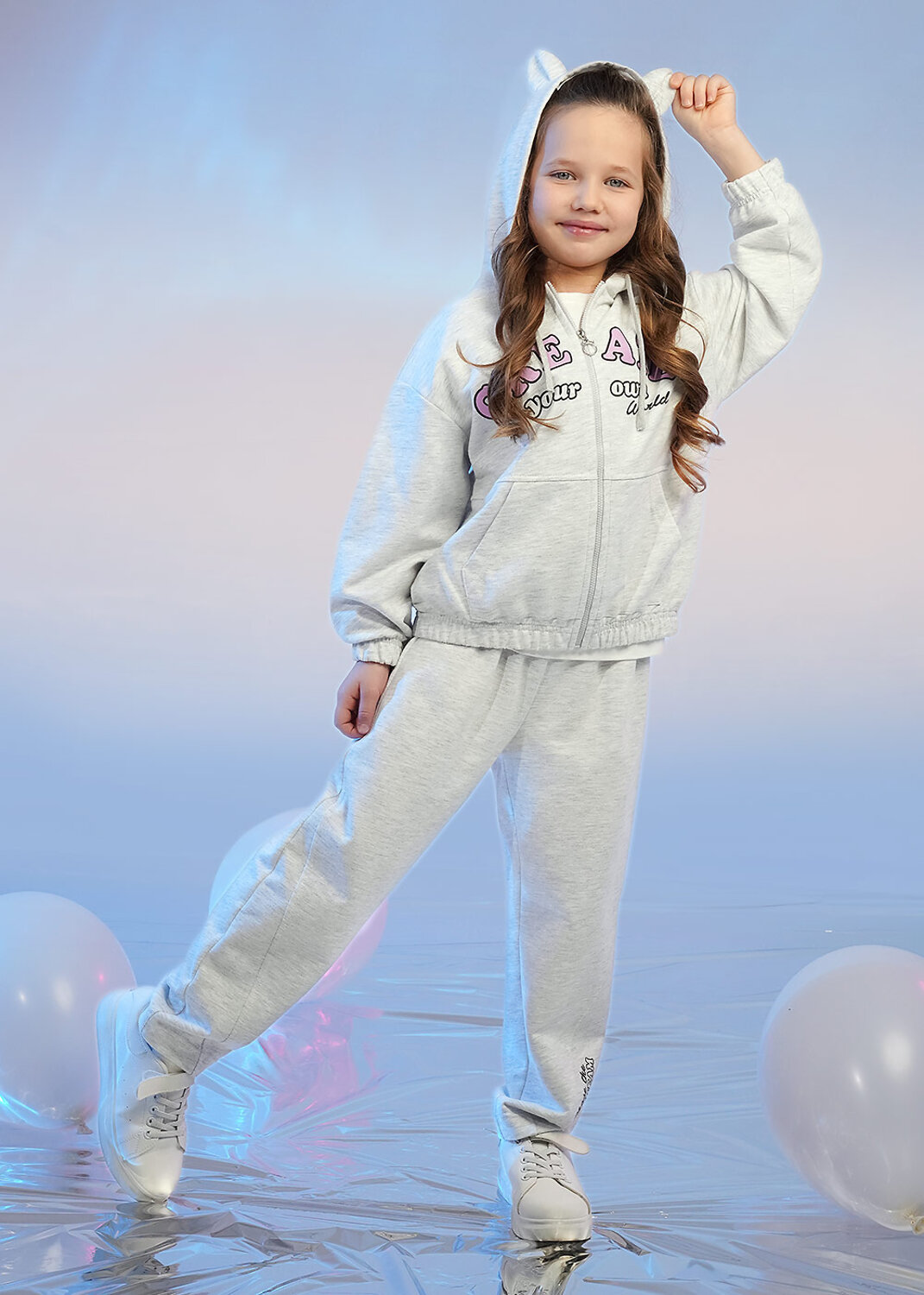 CLEVER Брюки 586226 867349/13ап_п меланж св.серый