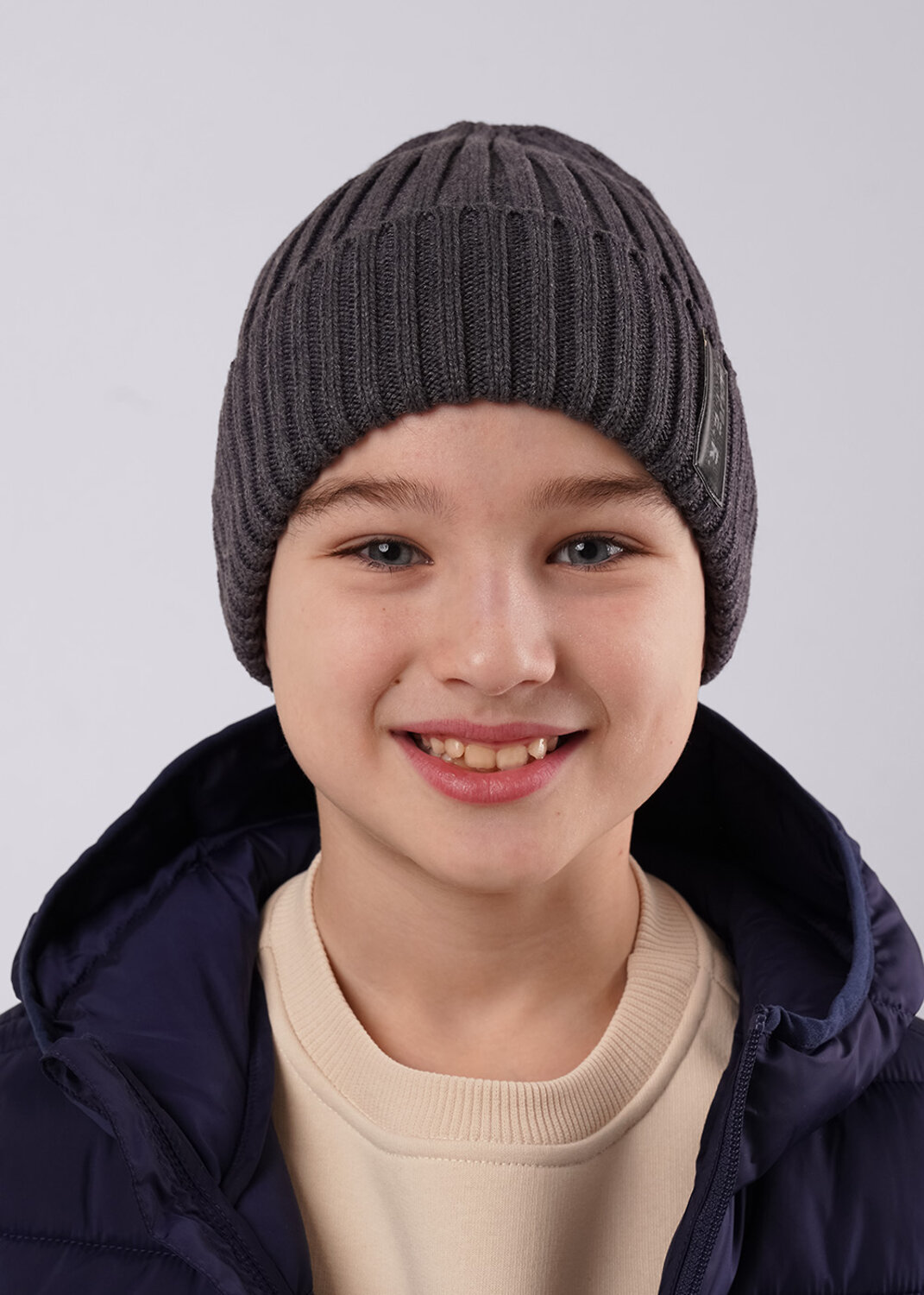 CLEVER Шапка 586245 563467ха т.серый