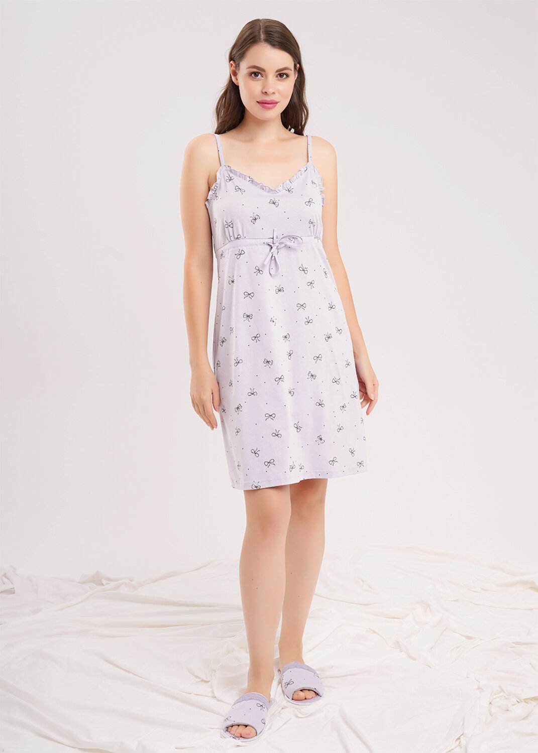 CLEVER Сорочка 586269 LS15-1207 св.фиолетовый/т.серый