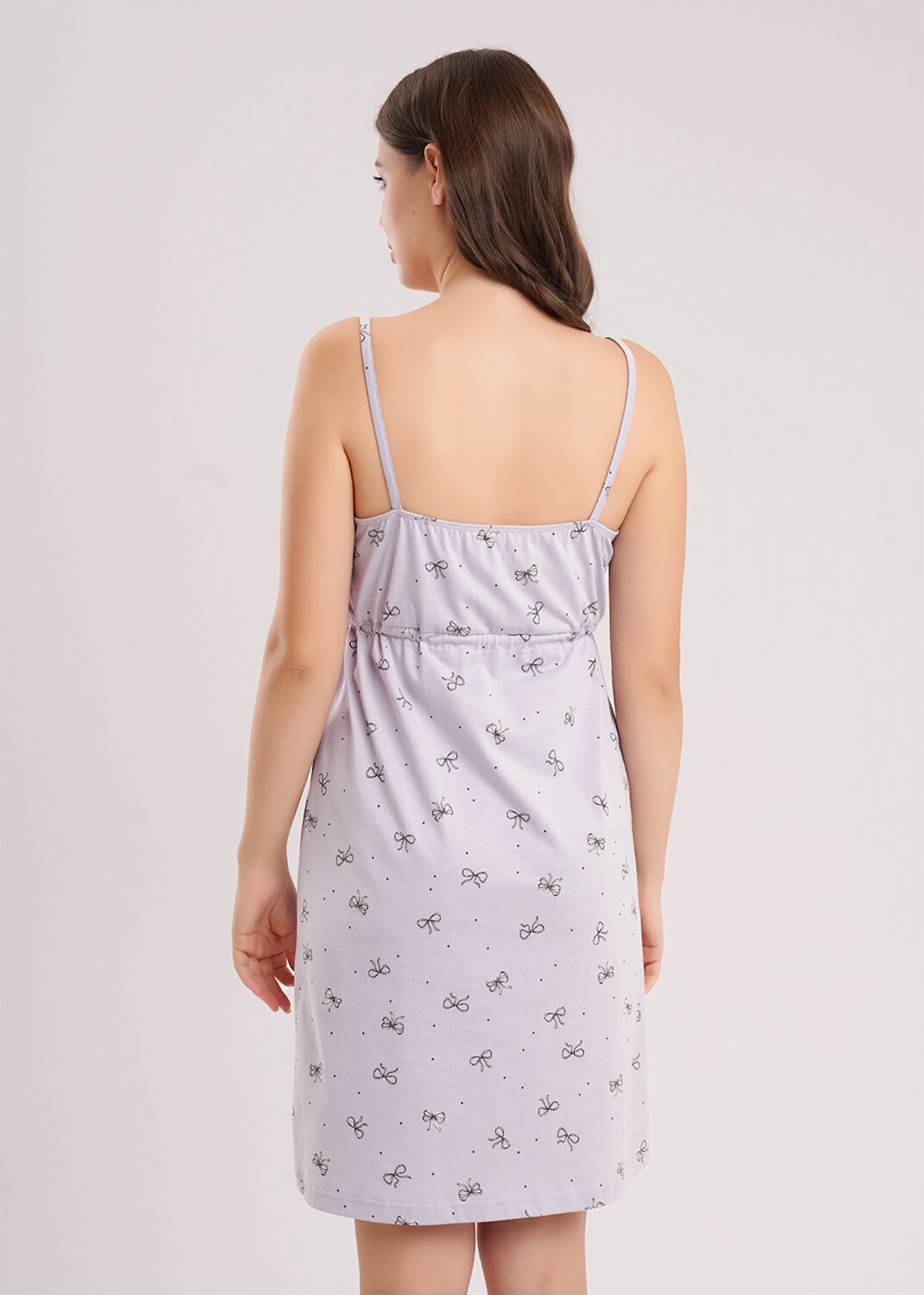 CLEVER Сорочка 586269 LS15-1207 св.фиолетовый/т.серый