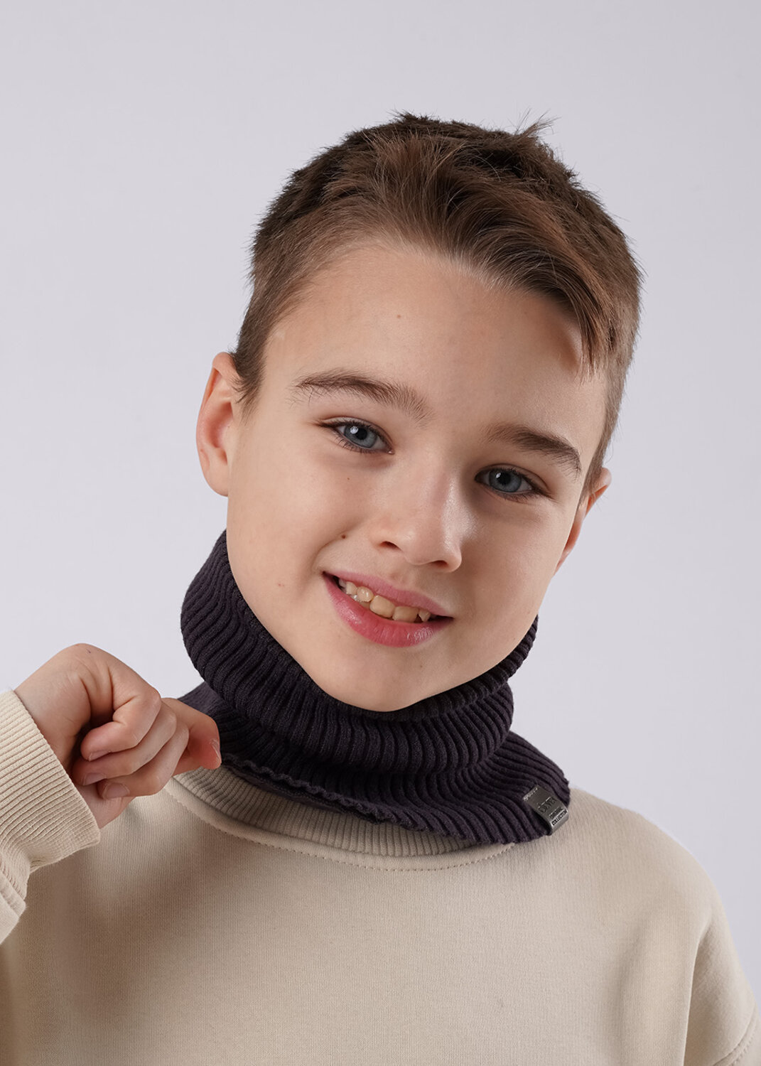 CLEVER Шарф 586294 544055вн т.серый