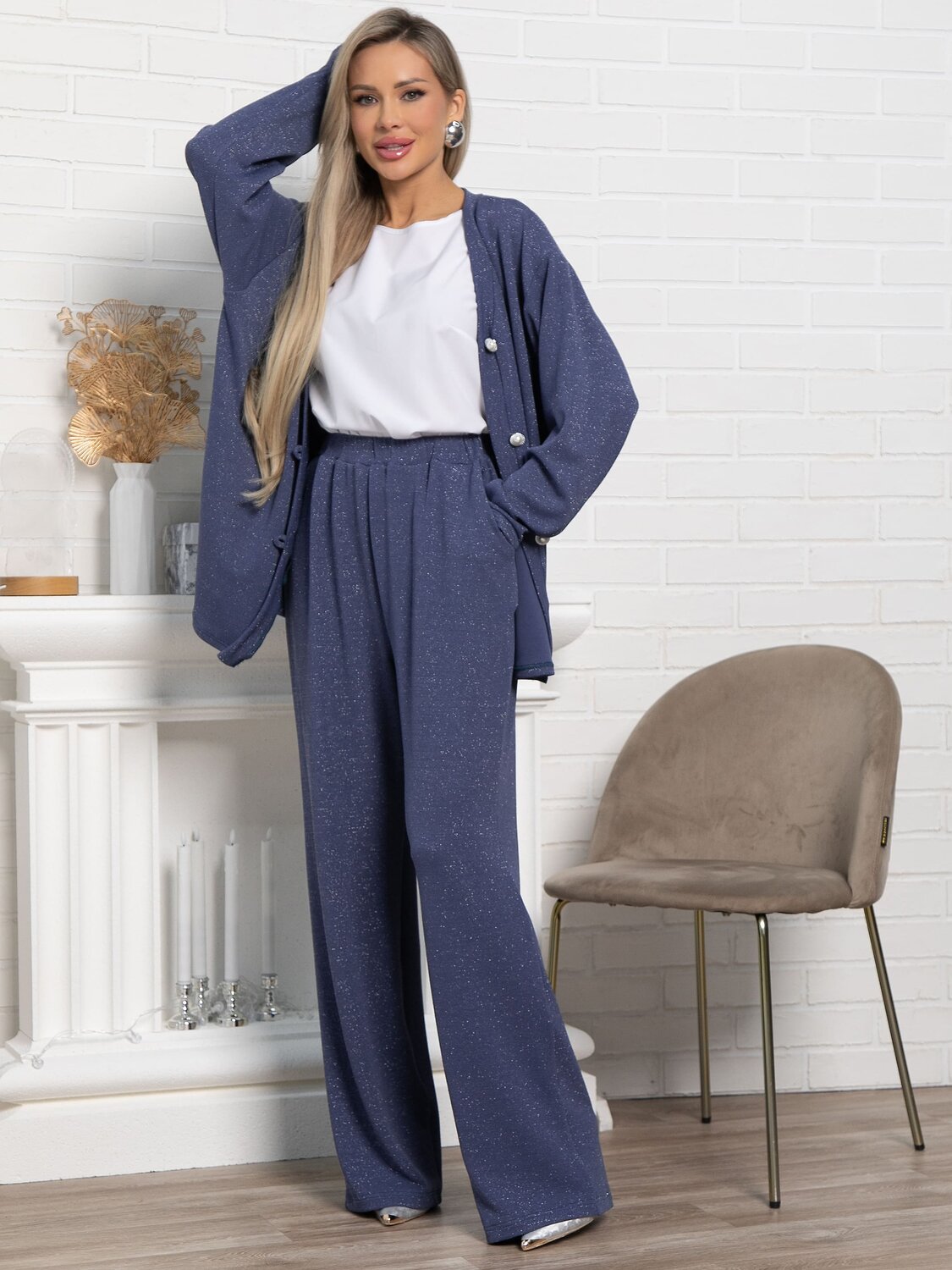 LT Collection Брюки 586307 Б15057-39М синий