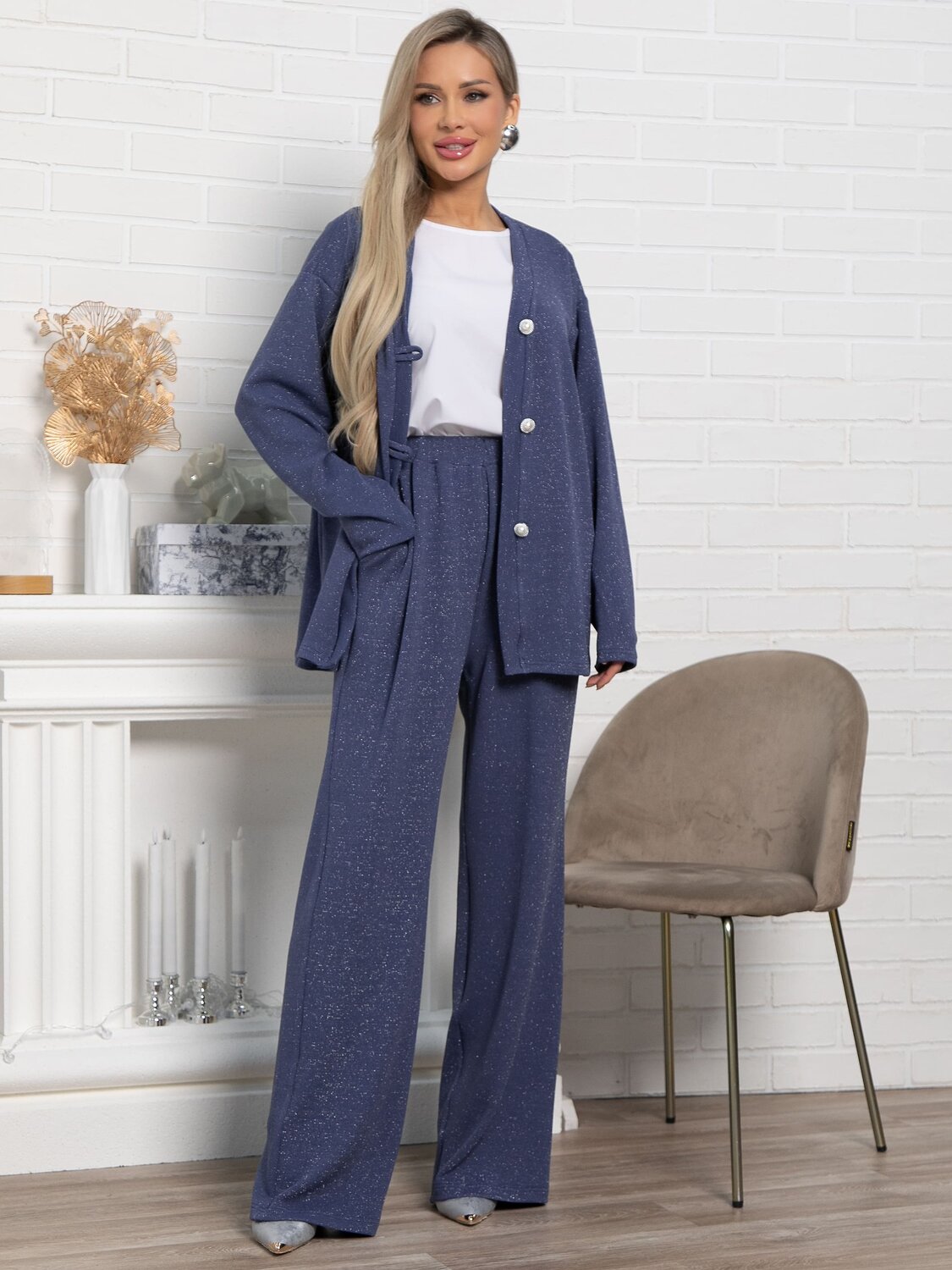 LT Collection Брюки 586307 Б15057-39М синий