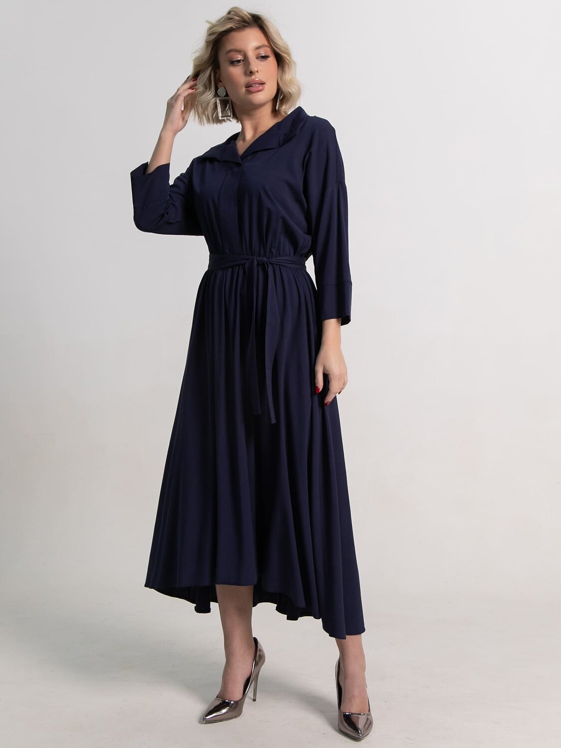 LT Collection Платье 586309 П15098-16М темно-синий