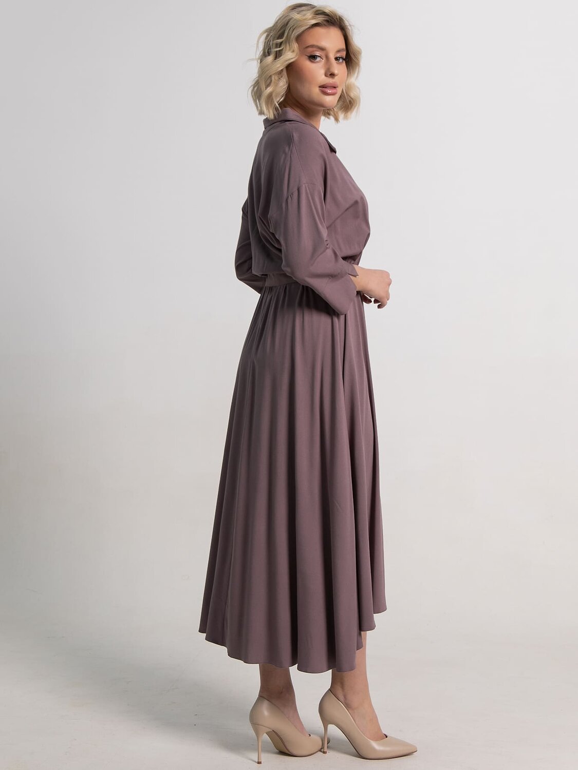 LT Collection Платье 586310 П15096-16М серо-лиловый