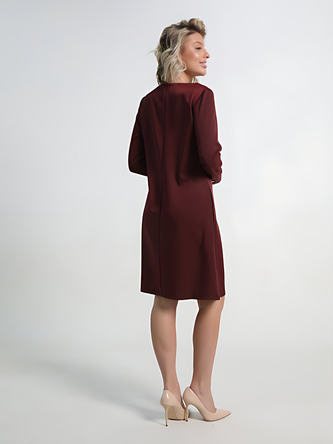 LT Collection Платье 586312 П15129-30М бордовый