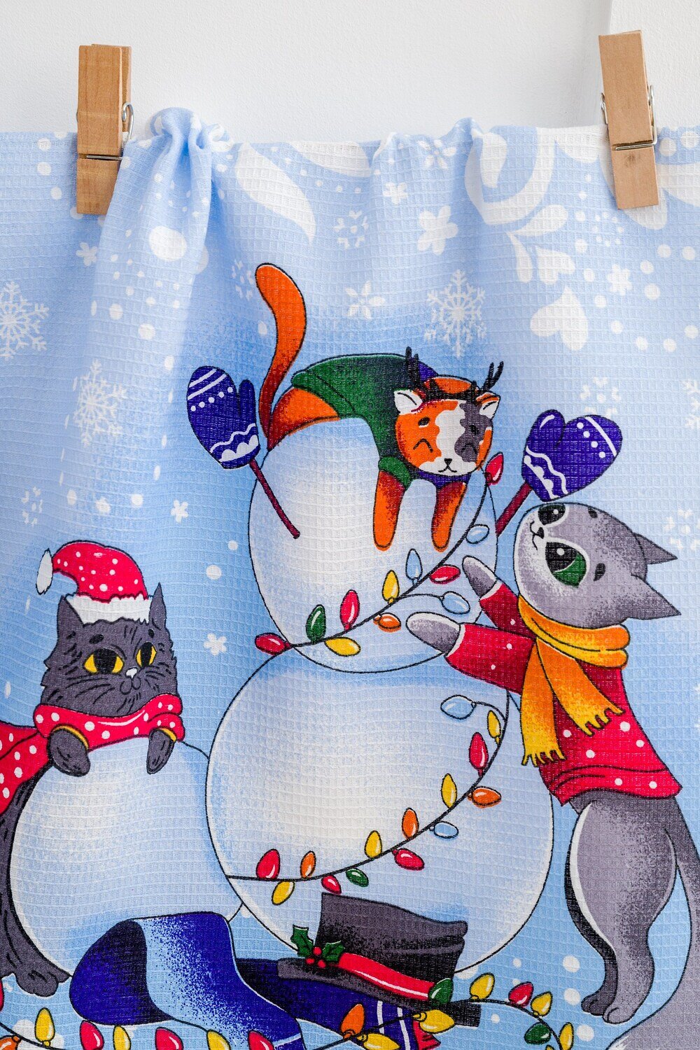 Натали Полотенце 586358 Полотенце кухонное Зимушка зима белый/голубой