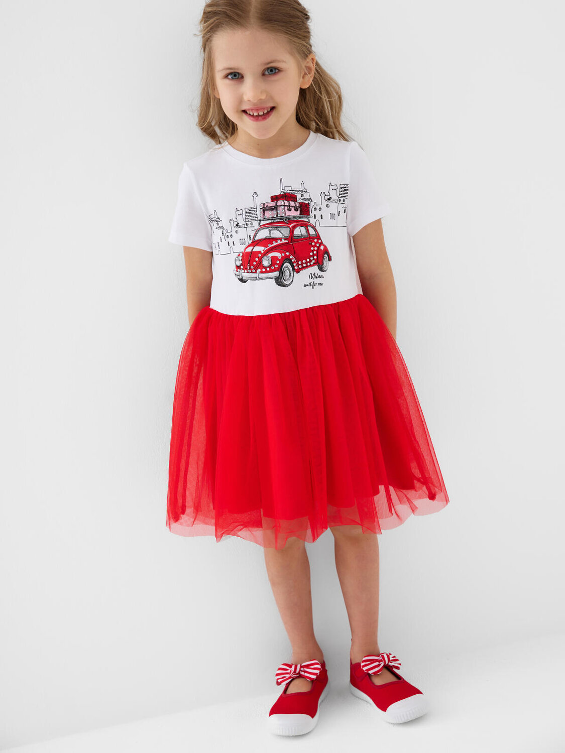 PLAYTODAY Платье 586487 12622149 белый,красный
