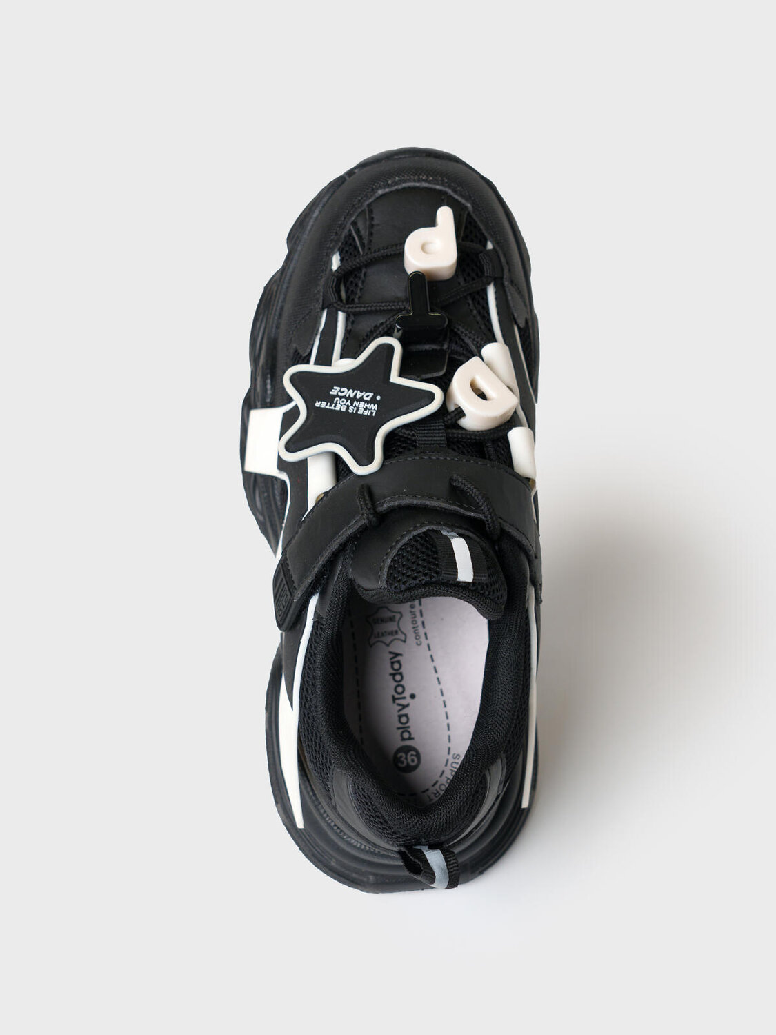 PLAYTODAY Полуботинки 586537 12621909 черный,белый