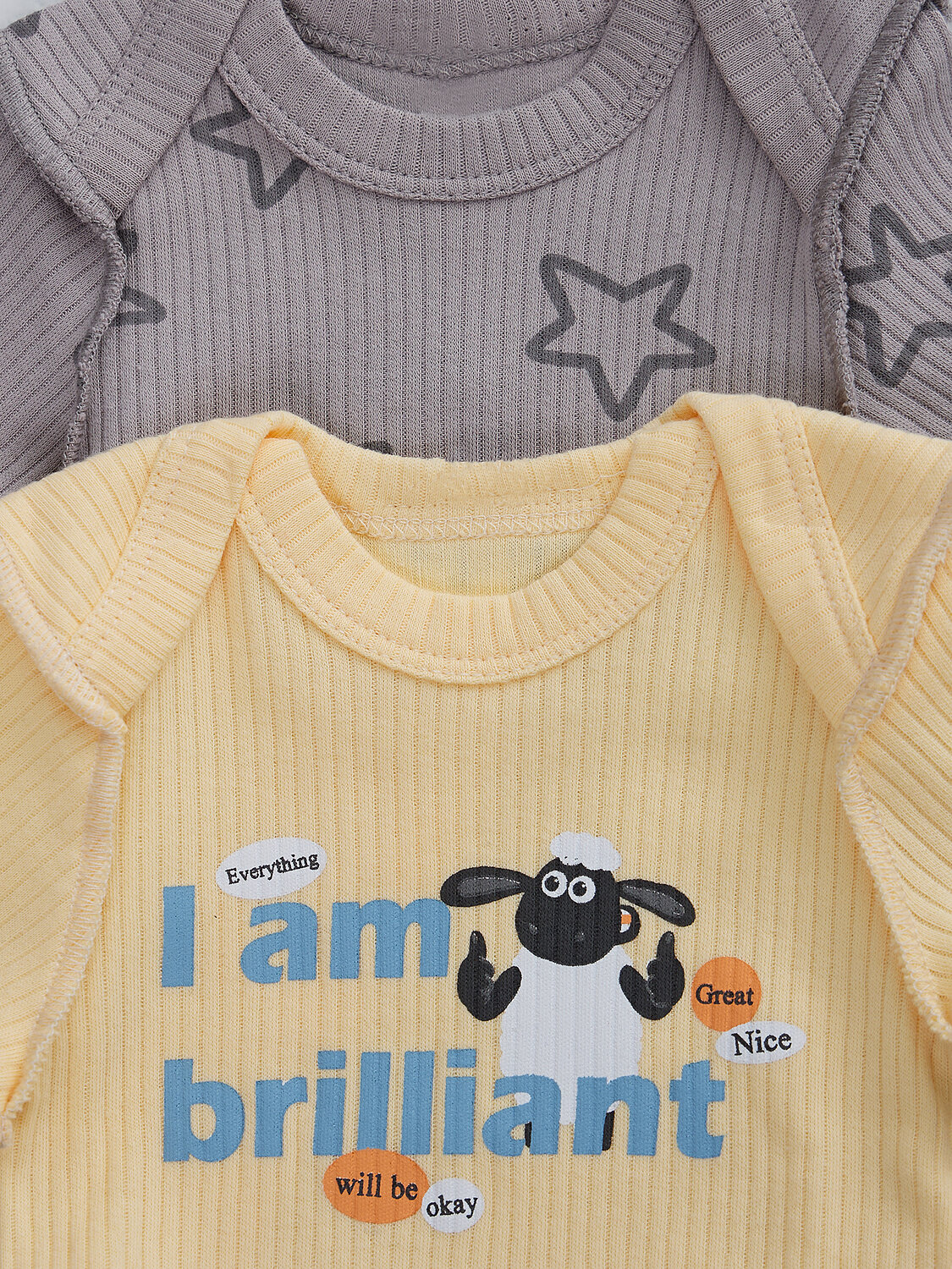 MARK FORMELLE Боди детское 586619 13015-1-2 абрикосовый щербет +звездочки на сером