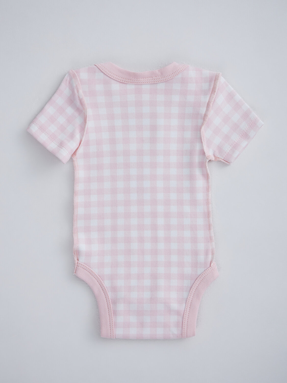 MARK FORMELLE Боди детское 586620 13015-1-2 розовая клетка на белом +клубничка на белом