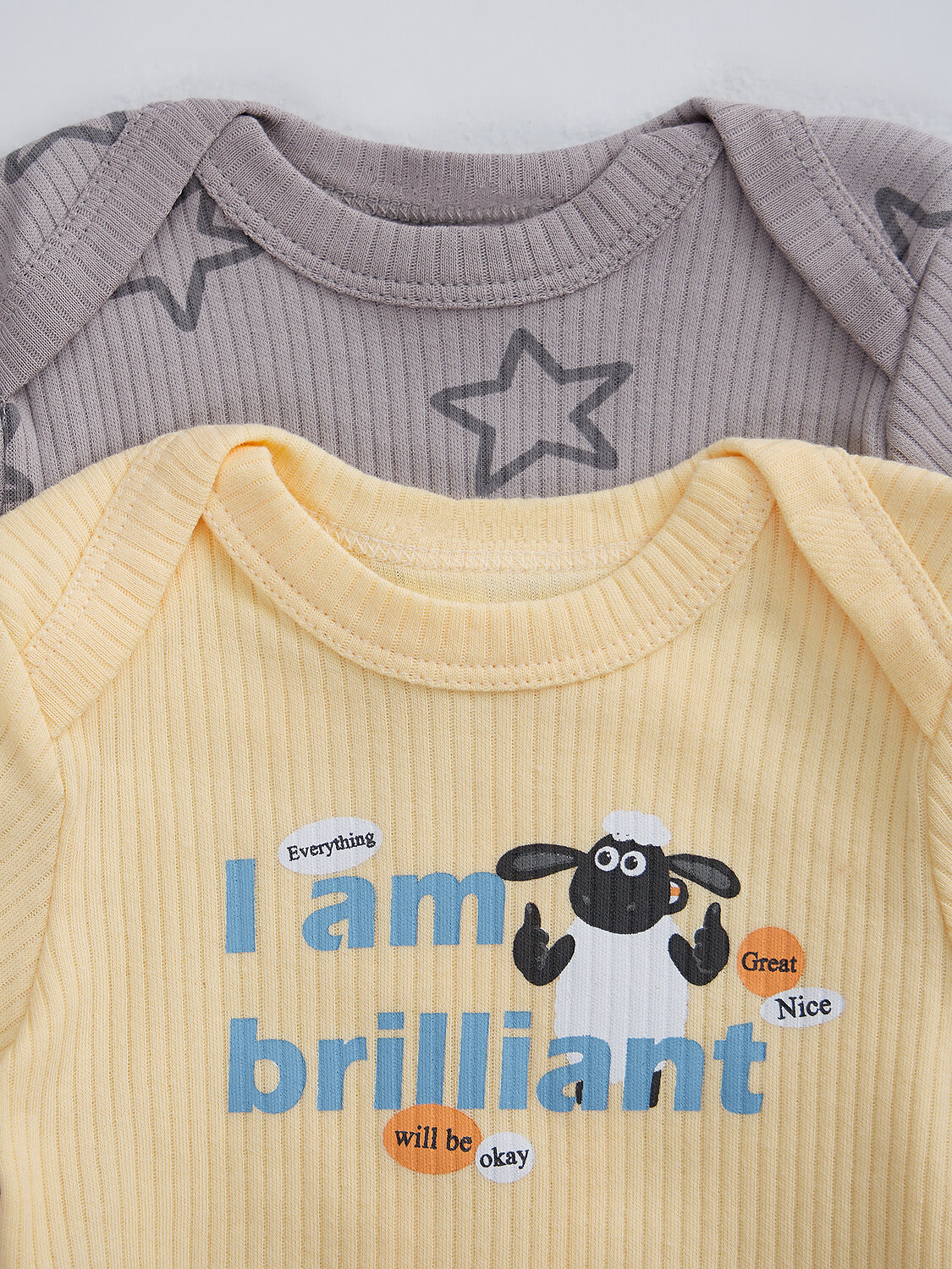 MARK FORMELLE Боди детское 586621 13015-2 абрикосовый щербет +звездочки на сером