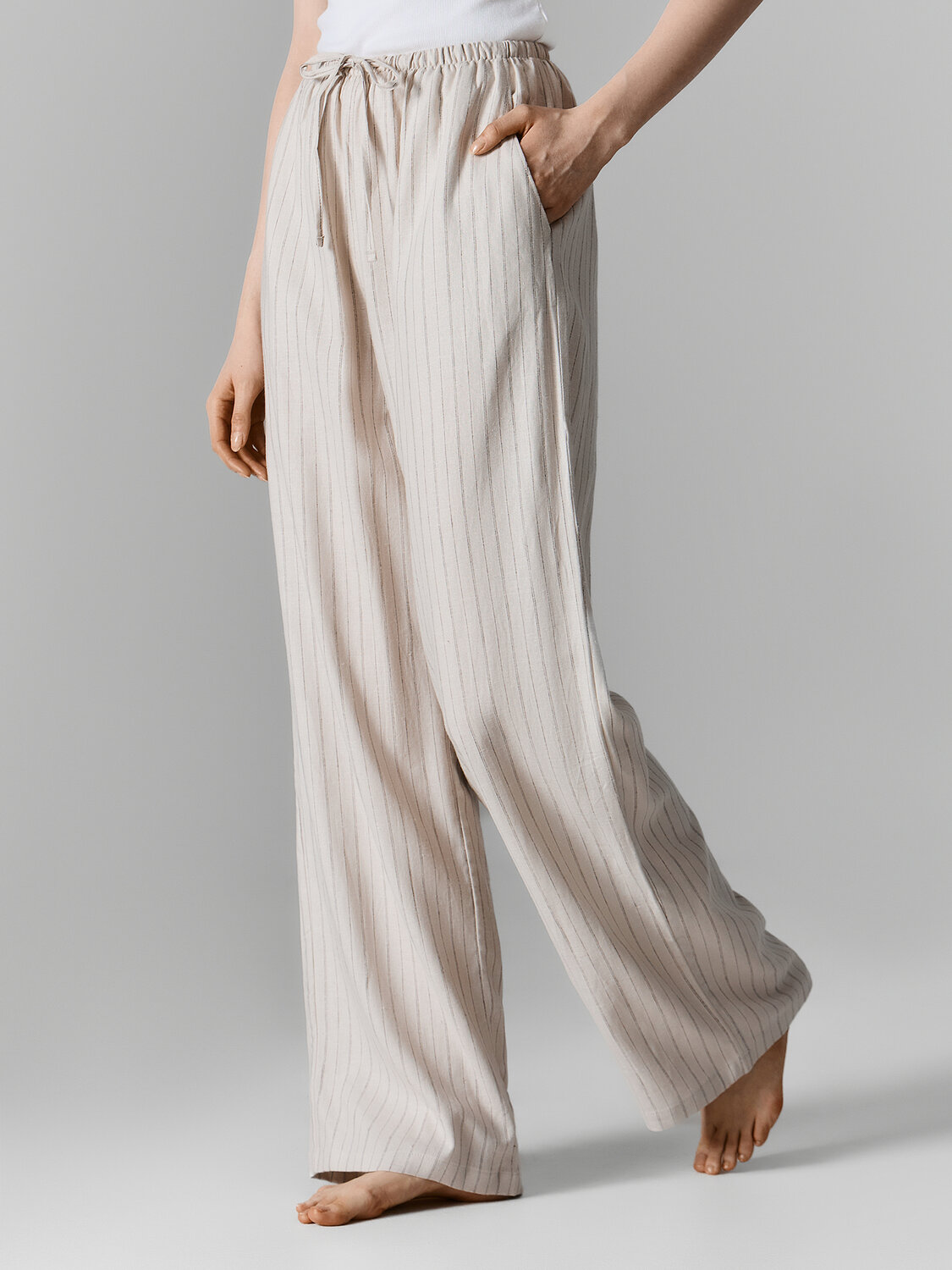 MARK FORMELLE Брюки 586629 532431 полоска на бежевом