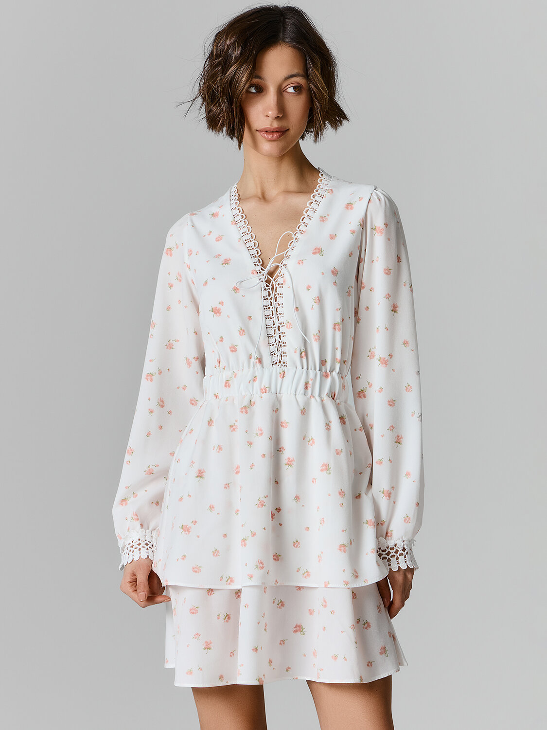 MARK FORMELLE Платье 586760 154037 розочки на белом