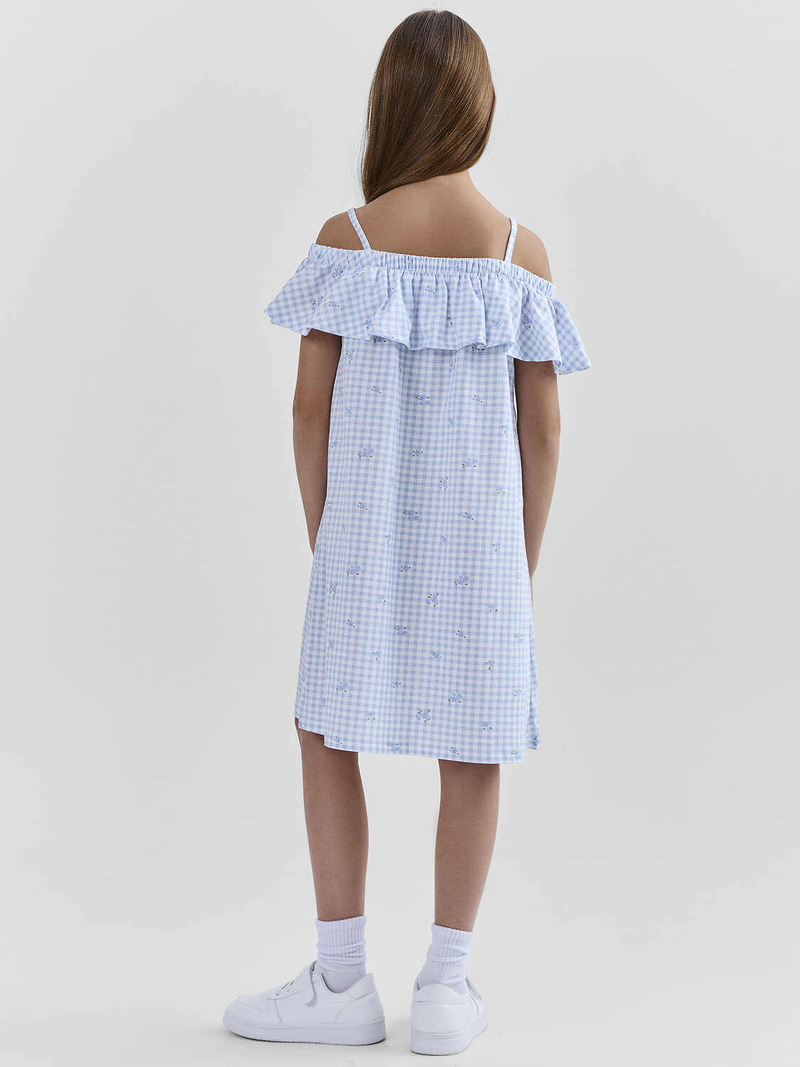 MARK FORMELLE Сарафан 586774 177732 цветы на голубой клетке