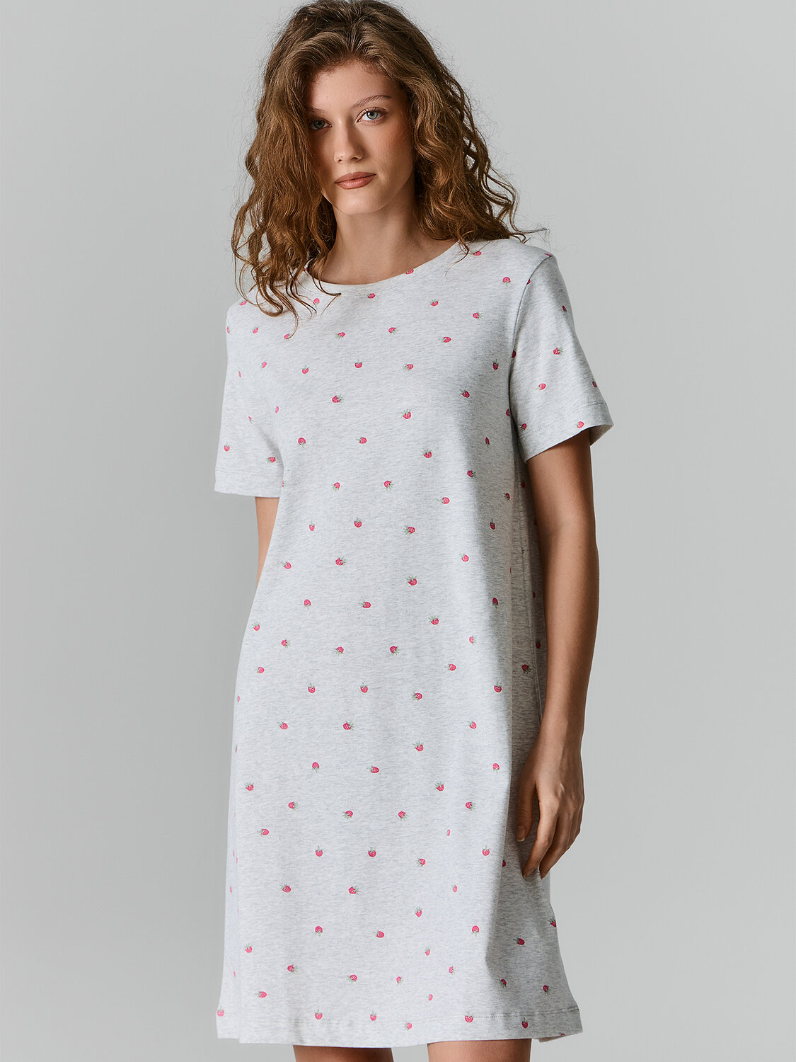 MARK FORMELLE Сорочка 586780 572346 малина на св.сером меланже