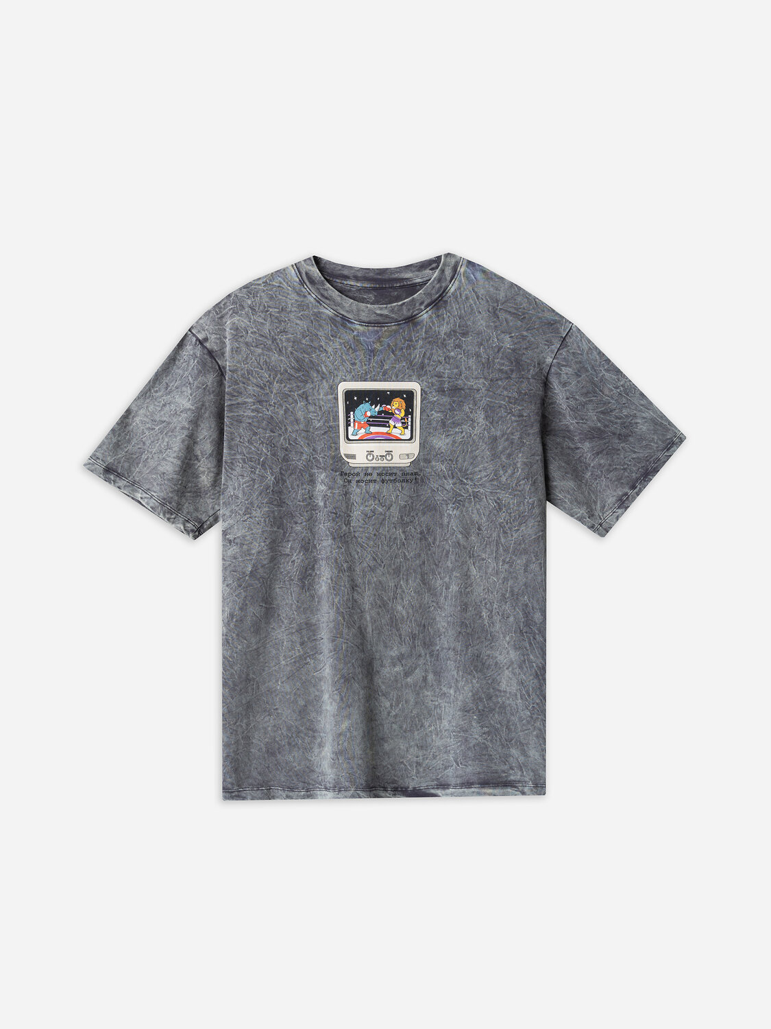 MARK FORMELLE Футболка 586889 111846 ACID WASH графит +печать