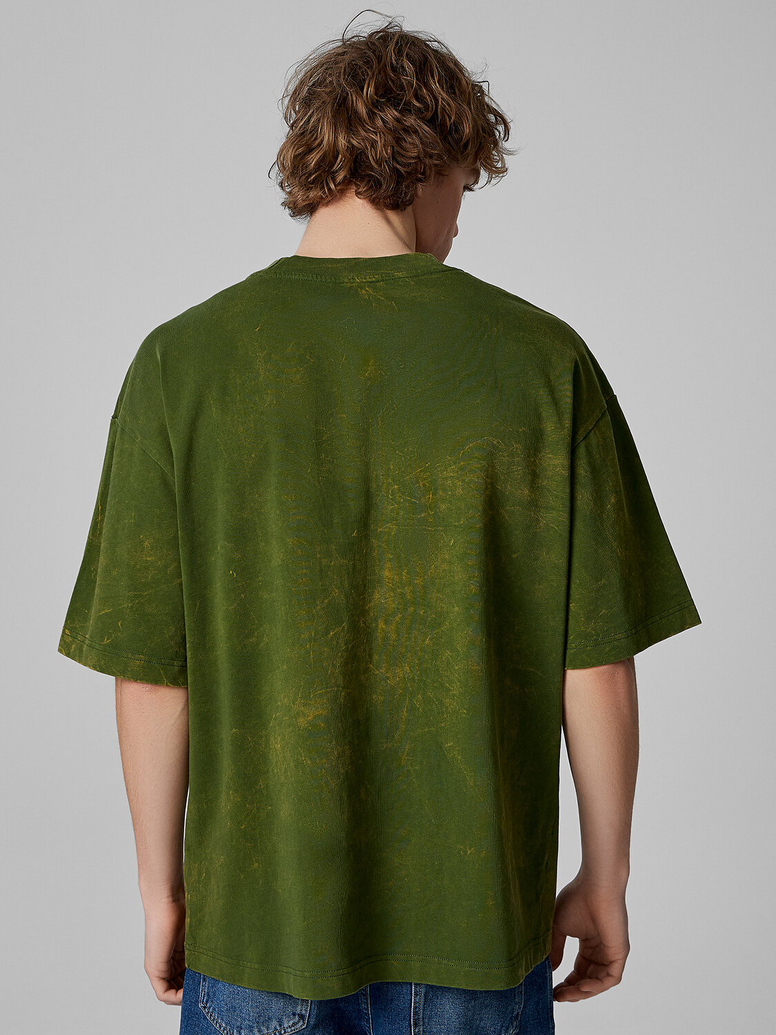 MARK FORMELLE Футболка 586891 111883 ACID WASH т.зеленый +печать