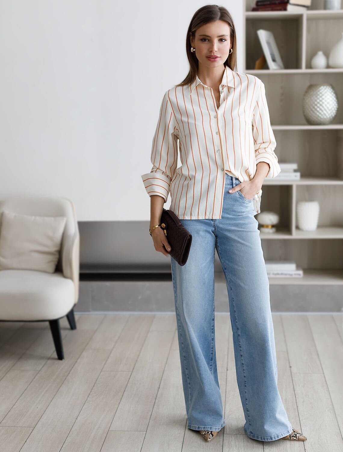 VILATTE Джинсы 586911 D54.320 голубой