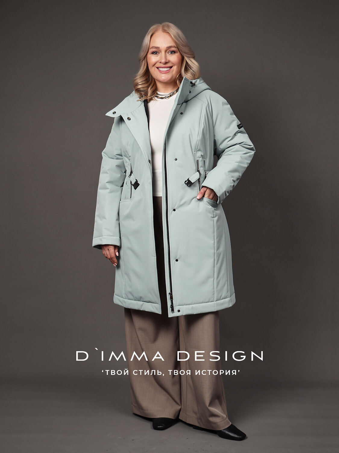 DIMMA Пальто 587344 2669 Ментоловый