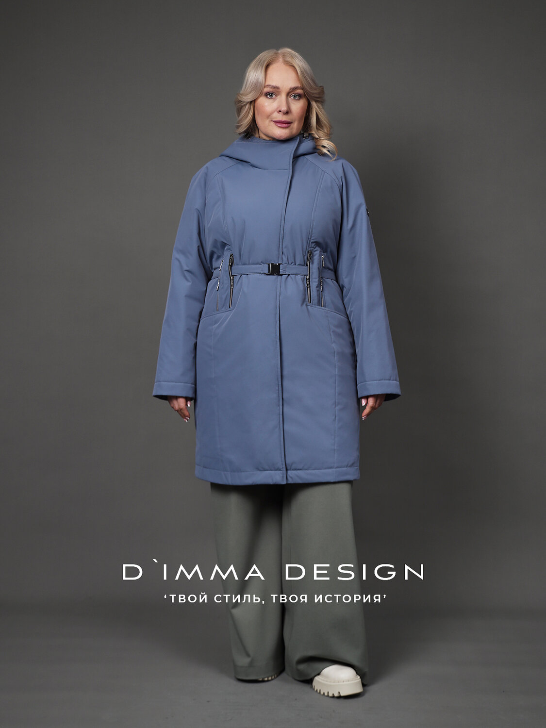 DIMMA Пальто 587341 2669 Джинсовый