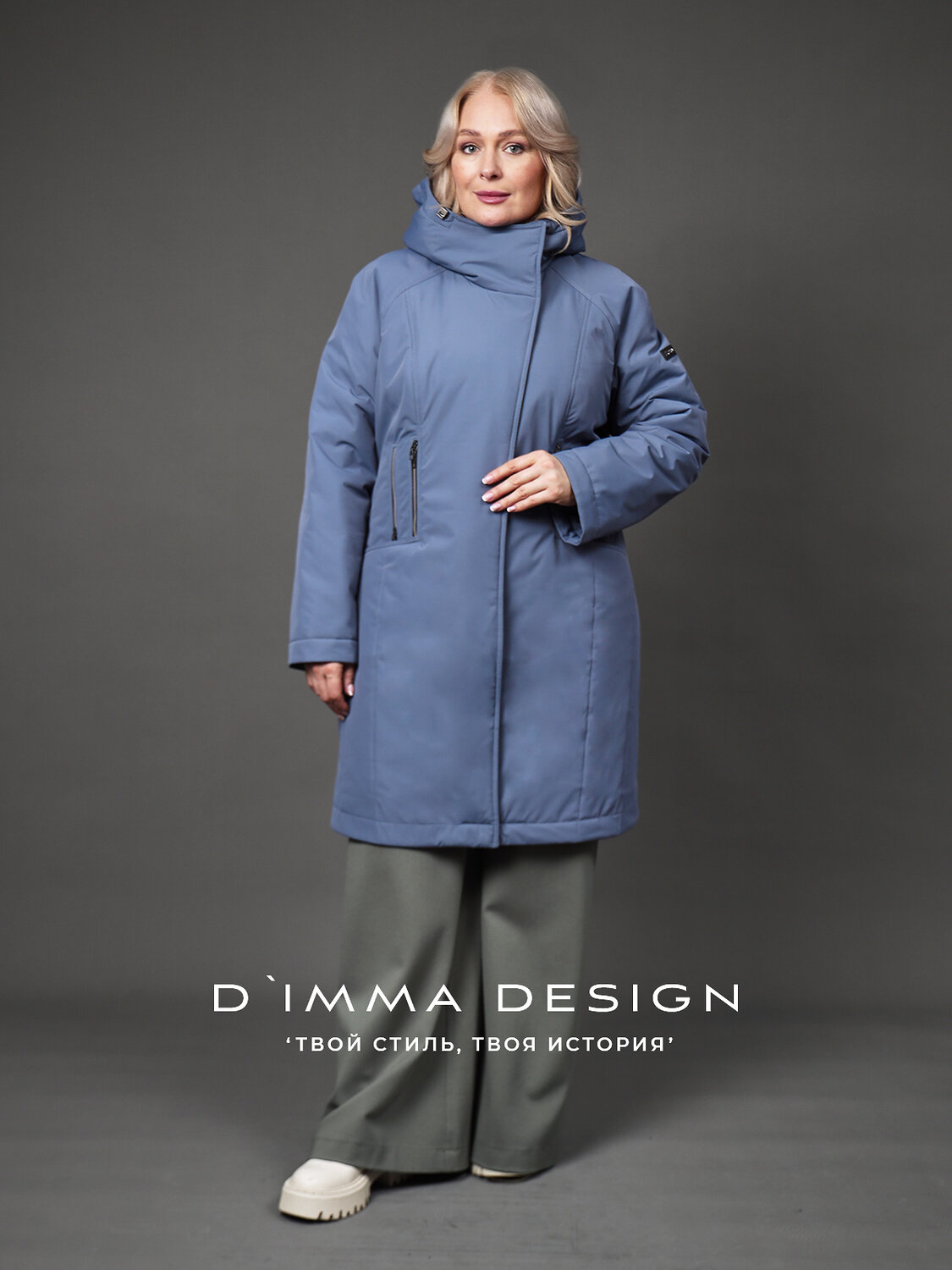 DIMMA Пальто 587341 2669 Джинсовый