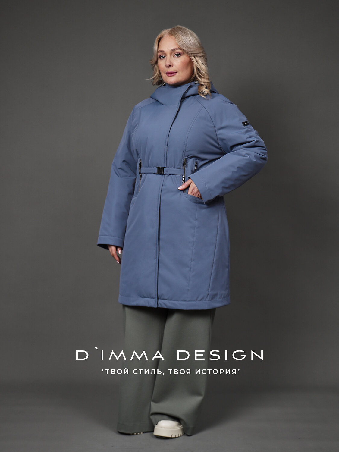 DIMMA Пальто 587341 2669 Джинсовый