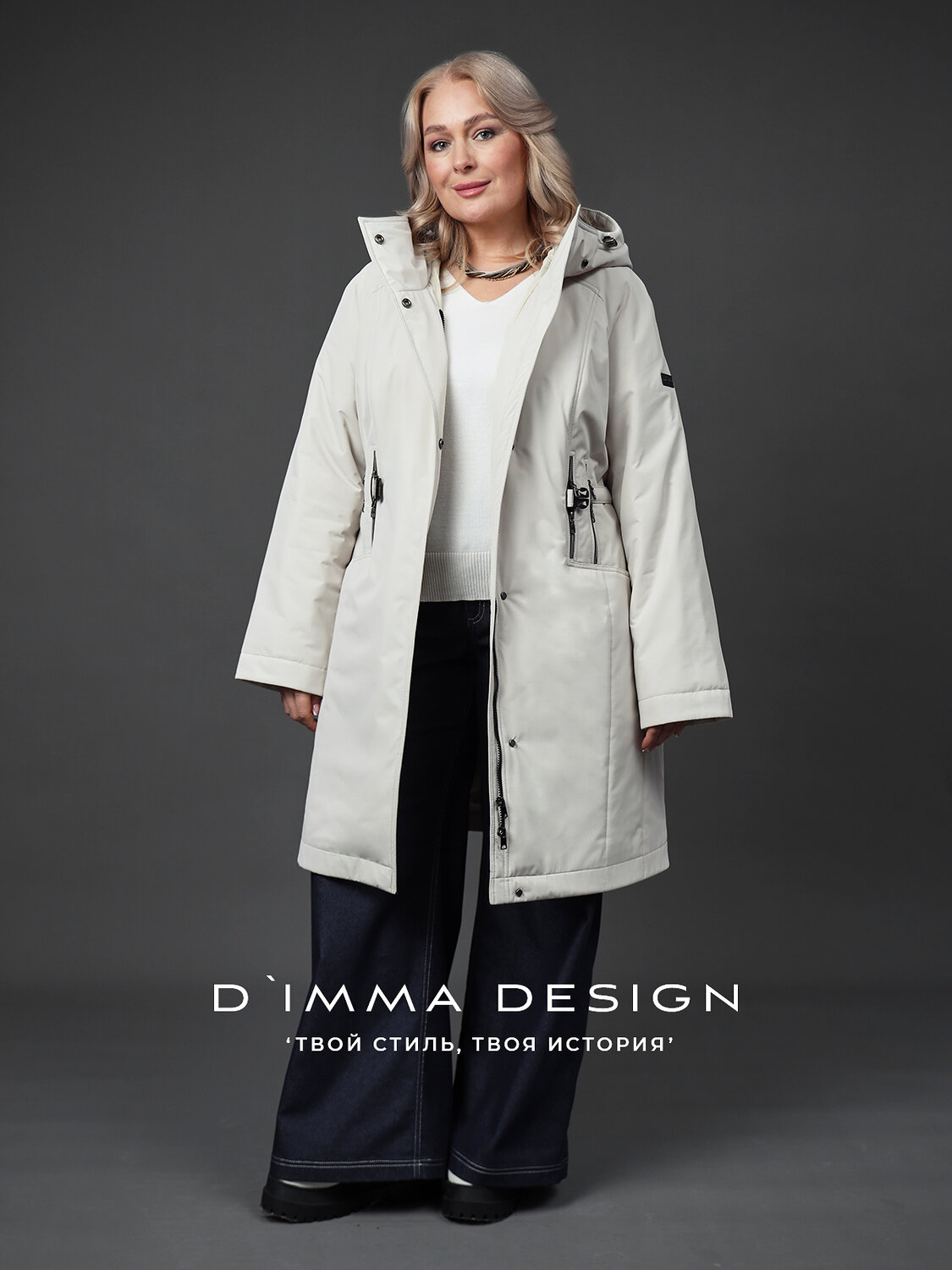 DIMMA Пальто 587342 2669 Слоновая кость