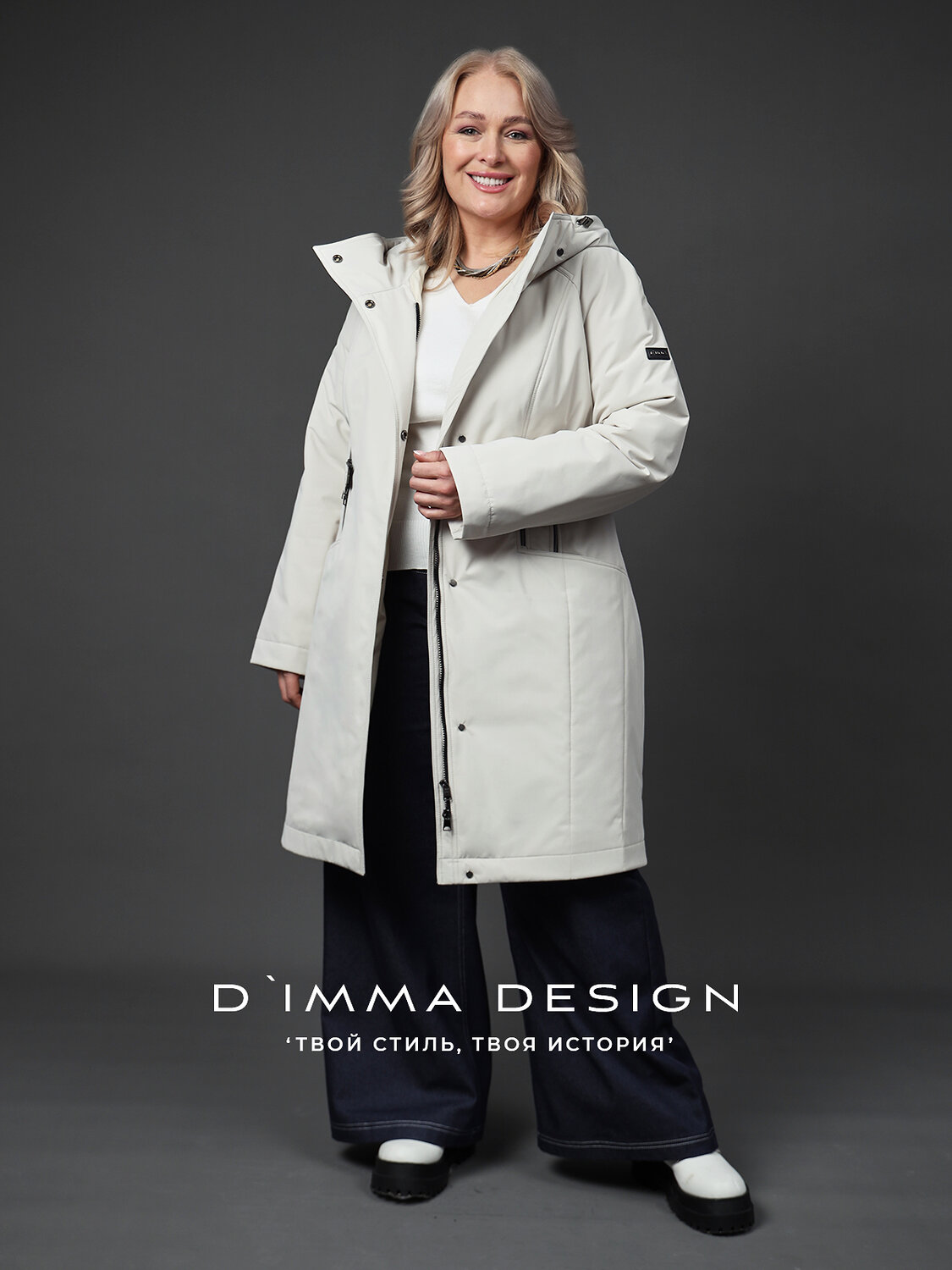 DIMMA Пальто 587342 2669 Слоновая кость