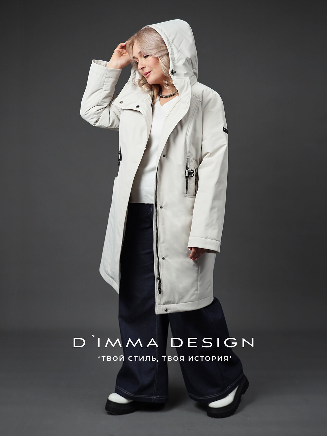 DIMMA Пальто 587342 2669 Слоновая кость