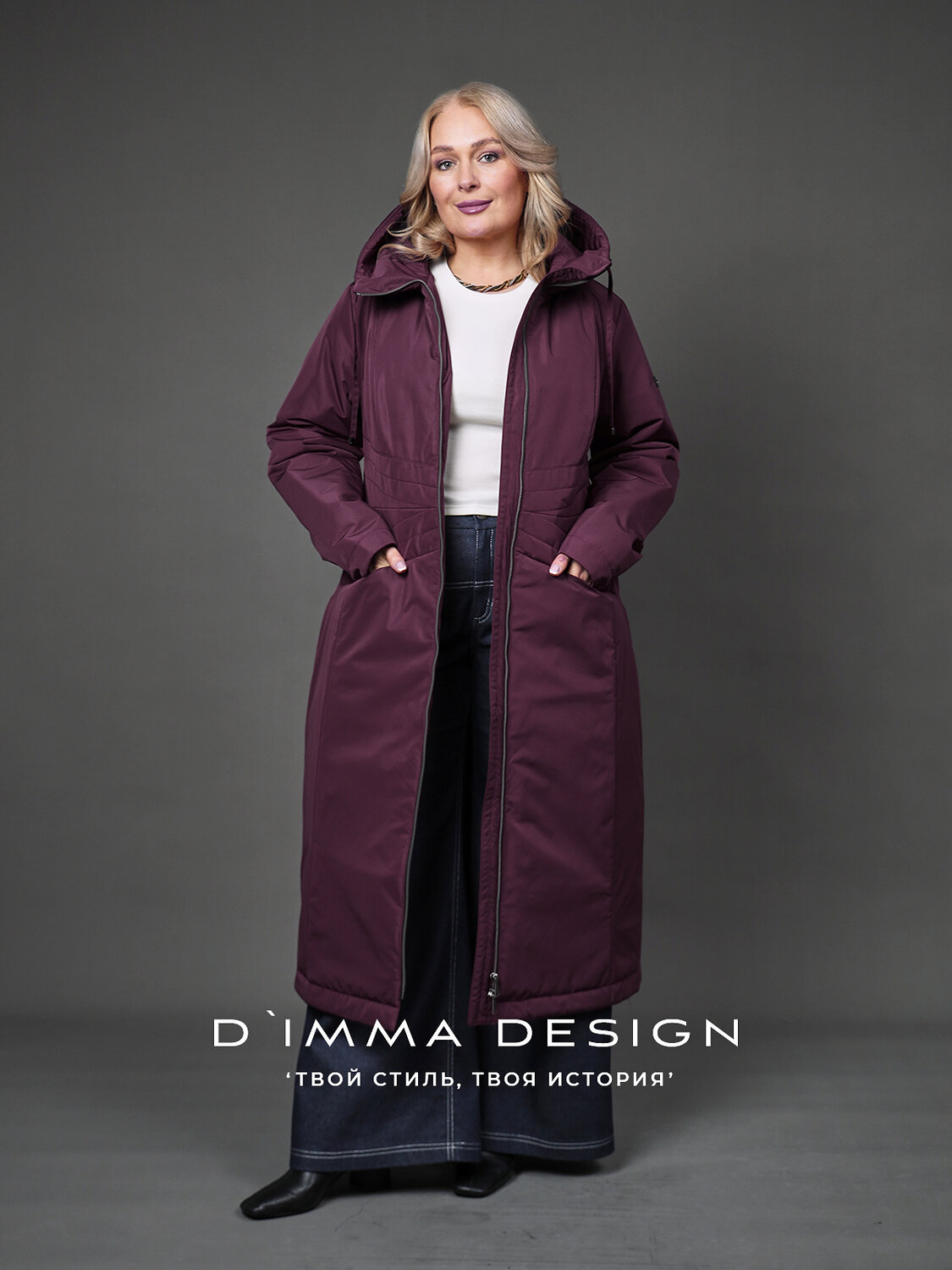 DIMMA Пальто 587347 2670 Бордовый