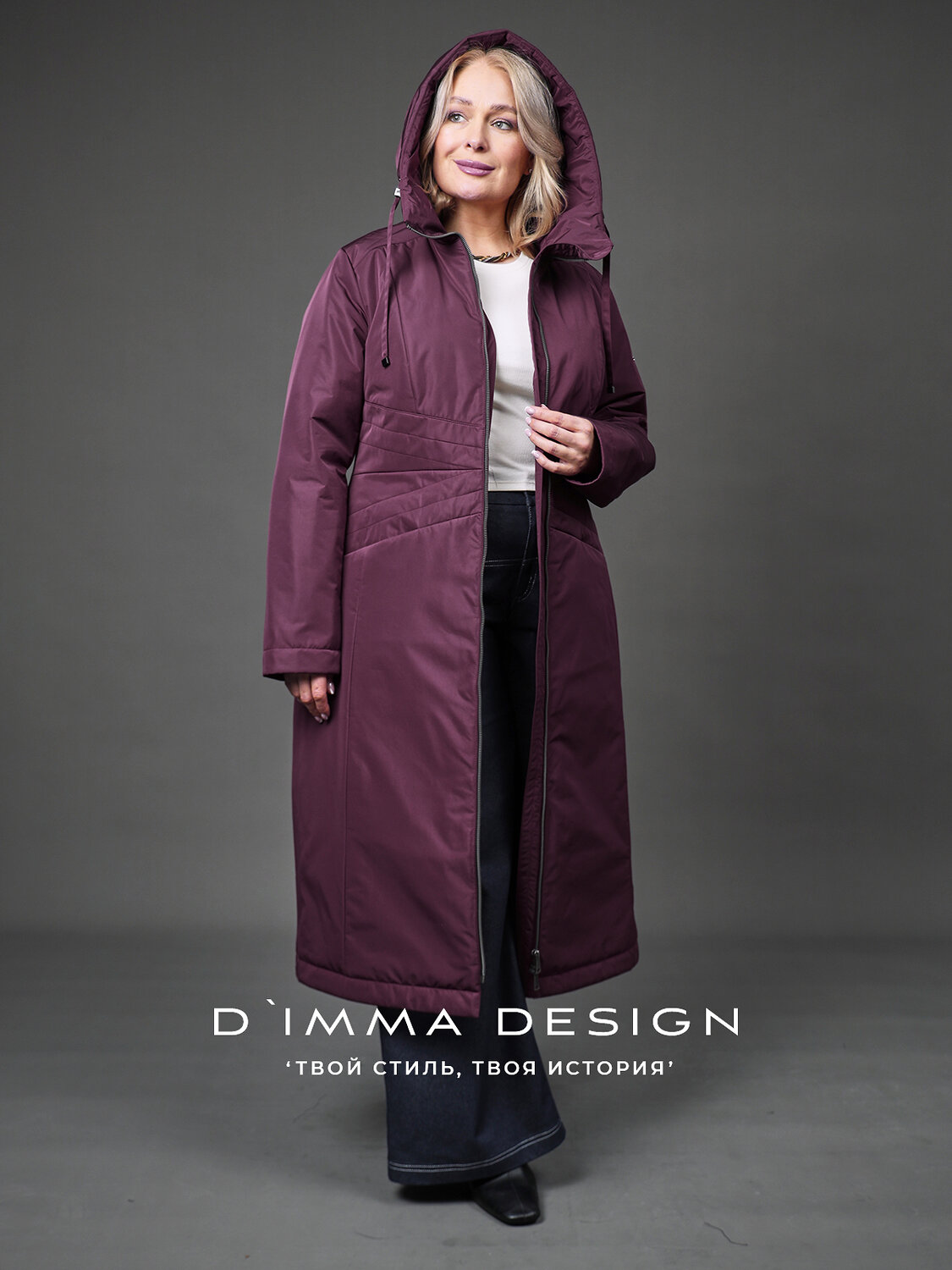DIMMA Пальто 587347 2670 Бордовый