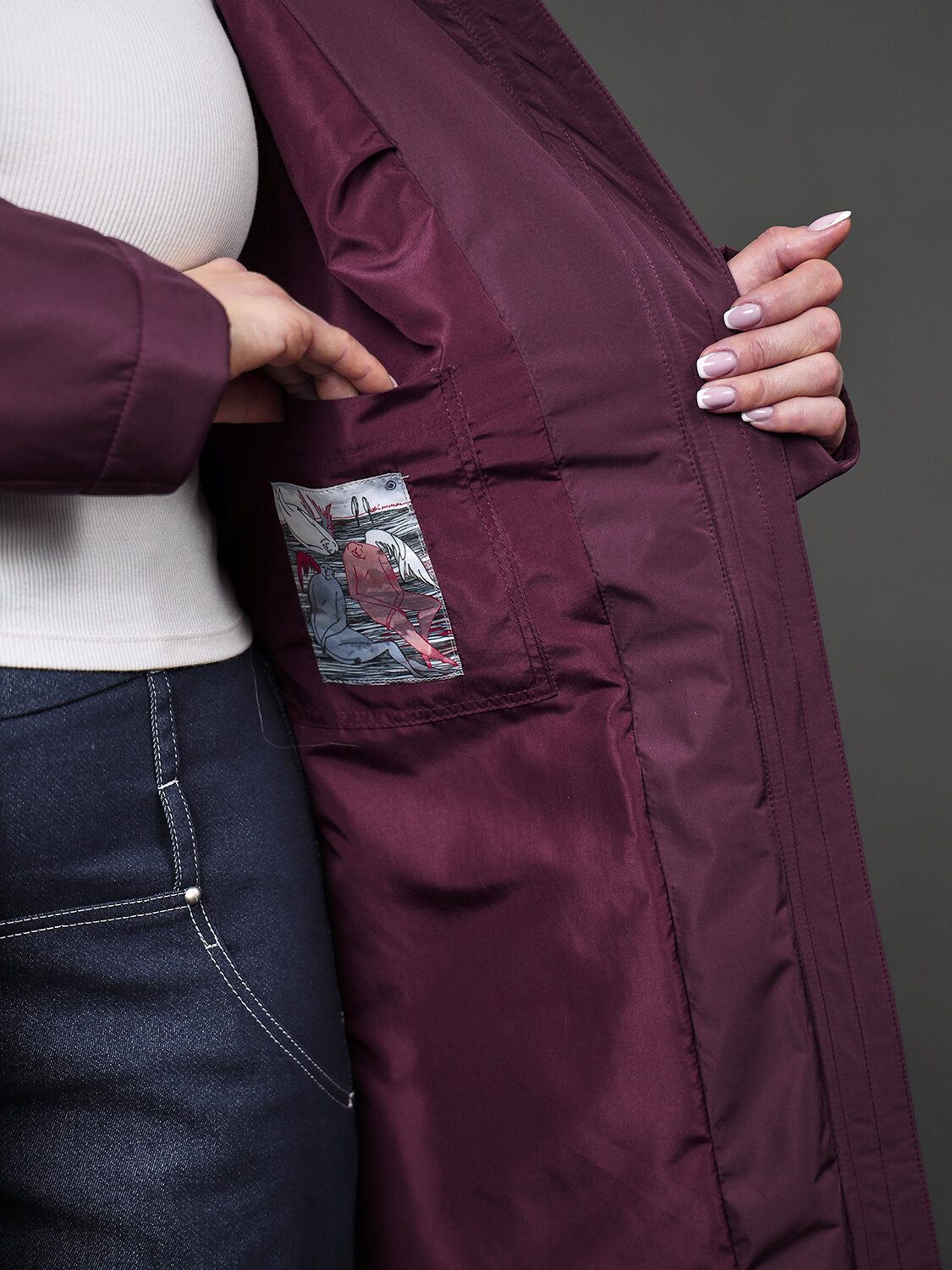 DIMMA Пальто 587347 2670 Бордовый