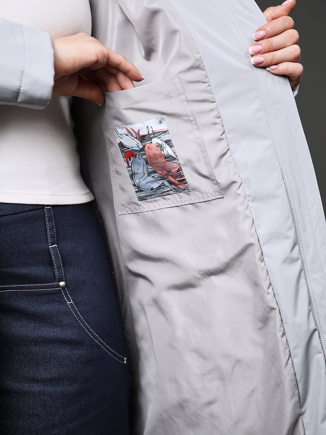 DIMMA Пальто 587348 2670 Светло-серый