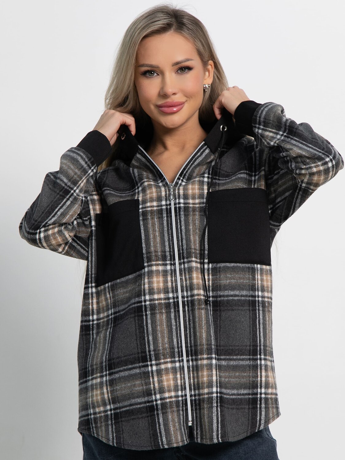 LT Collection Рубашка 587358 Б15125-50М черно-серый