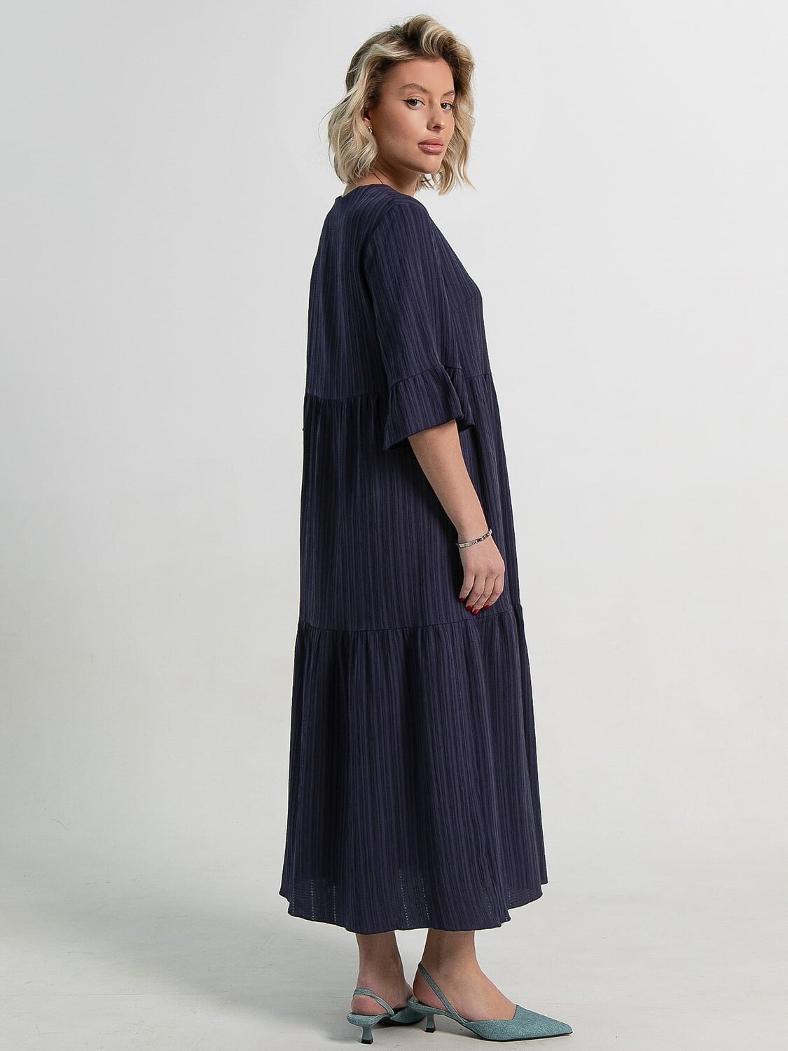 LT Collection Платье 587360 П15387-8М темно-синий